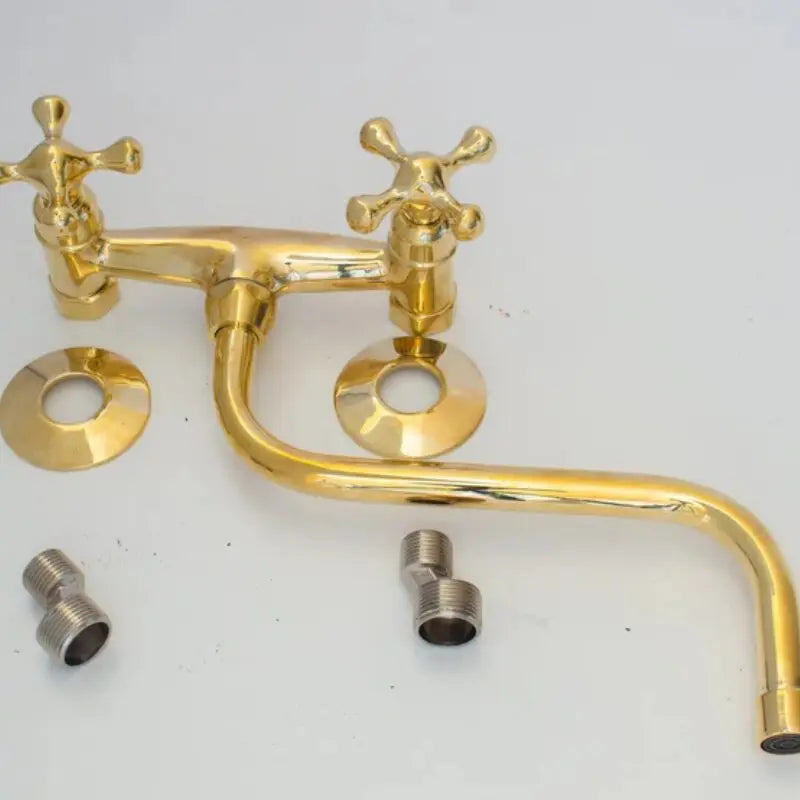 Antique Brass Kitchen Faucet – Wall Kitchen Faucet