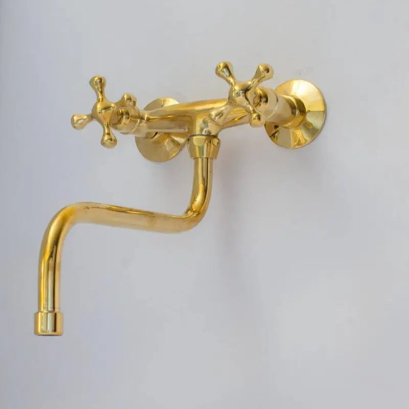 Antique Brass Kitchen Faucet – Wall Kitchen Faucet