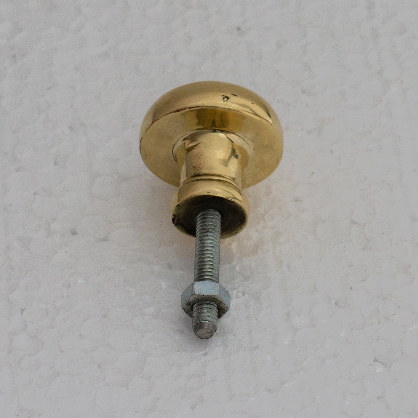 Smooth Heavy-Duty Unlacquered Brass Round Cabinet Knobs