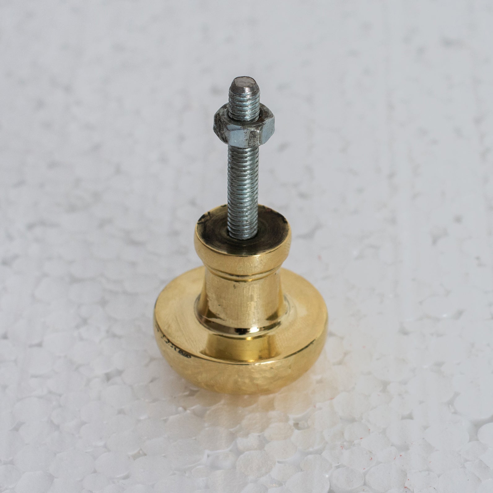 Smooth Heavy-Duty Unlacquered Brass Round Cabinet Knobs