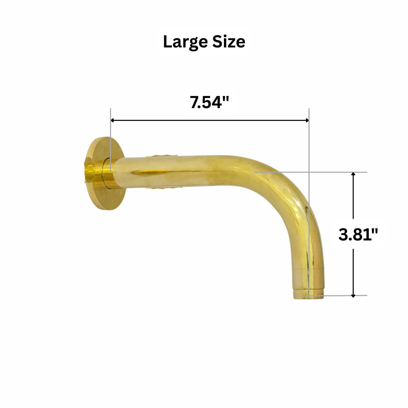Unlacquered Solid Brass Wall Mounted Bathroom Vessel Sink Faucet, Antique Basin Vanity Faucet