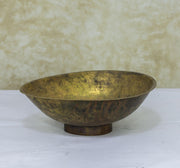 Antique Brass Bowl Sink, Countertop Vessel Sink, Aged Washbasin, Bathroom Basin Sink