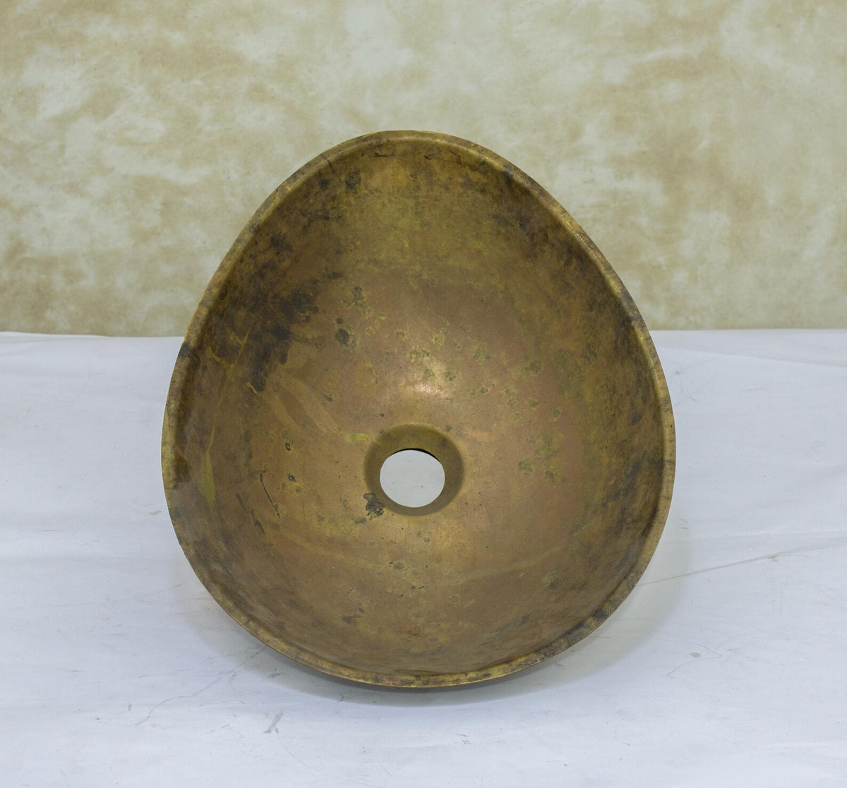 Antique Brass Bowl Sink, Countertop Vessel Sink, Aged Washbasin, Bathroom Basin Sink