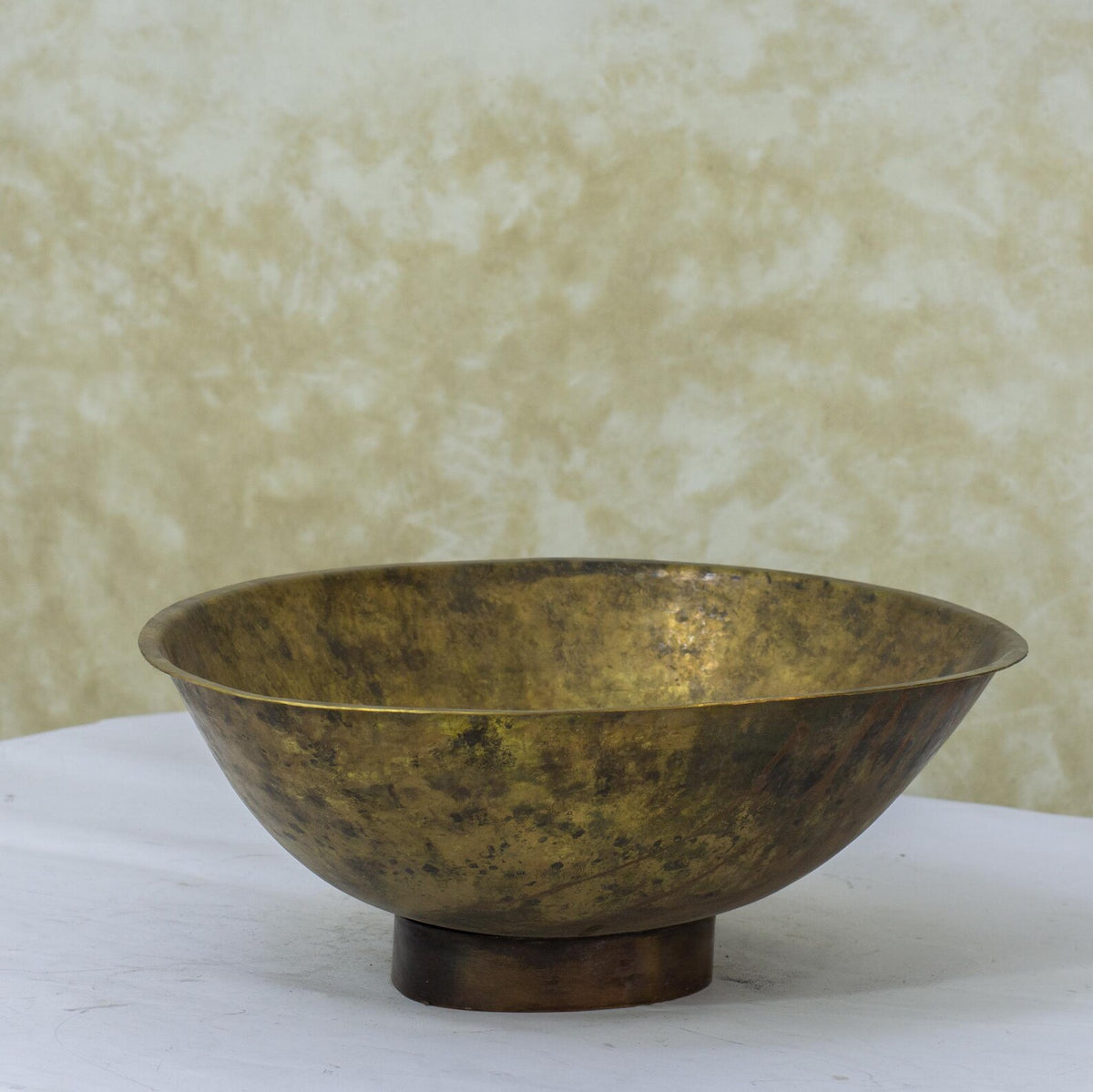 Antique Brass Bowl Sink, Countertop Vessel Sink, Aged Washbasin, Bathroom Basin Sink
