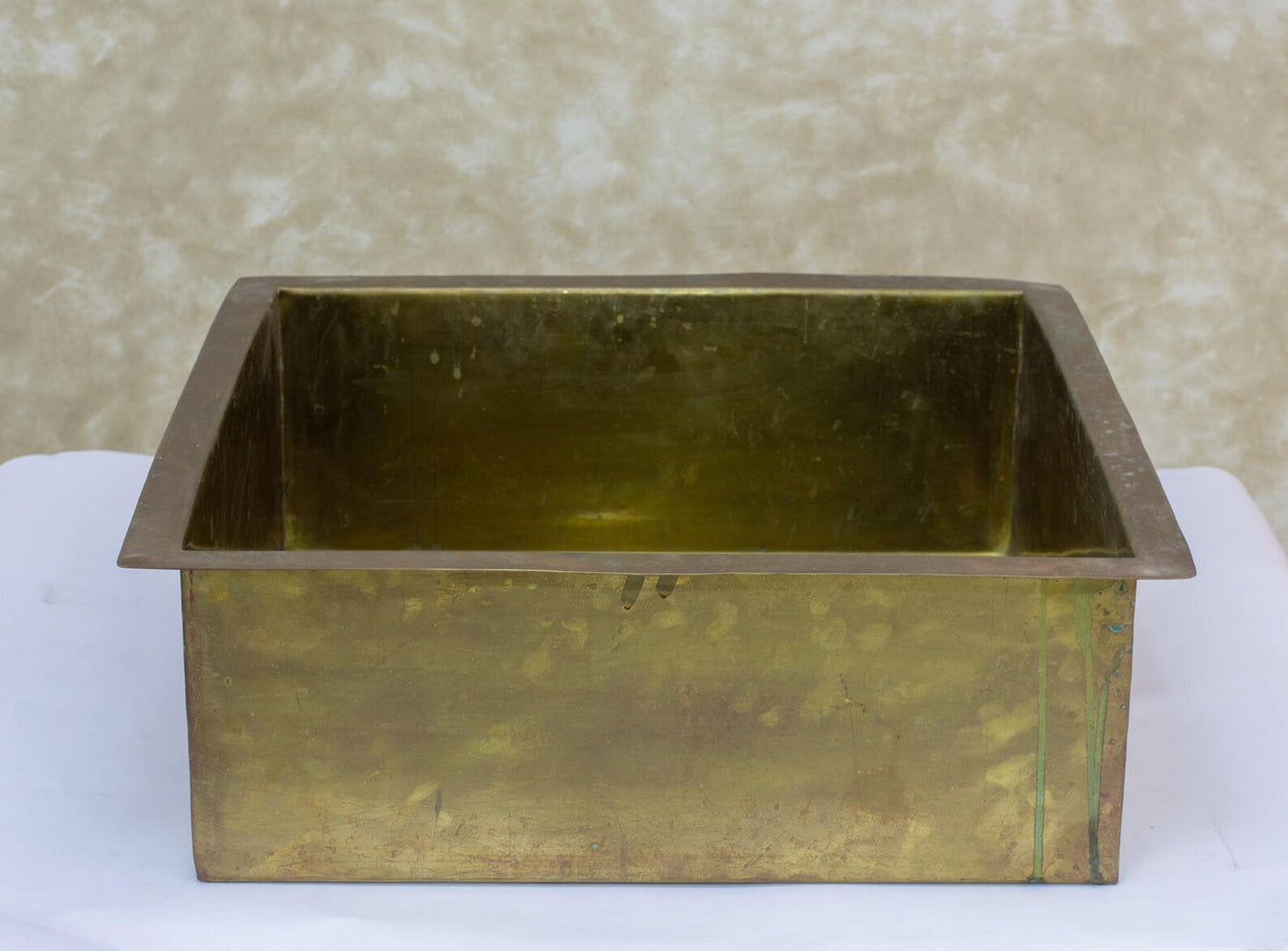 Antique Brass Kitchen Sink, Square Island Sink, Undermount Basin Sink, Outdoor Sink