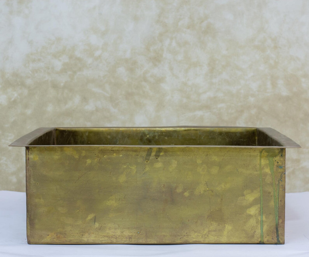 Antique Brass Kitchen Sink, Square Island Sink, Undermount Basin Sink, Outdoor Sink