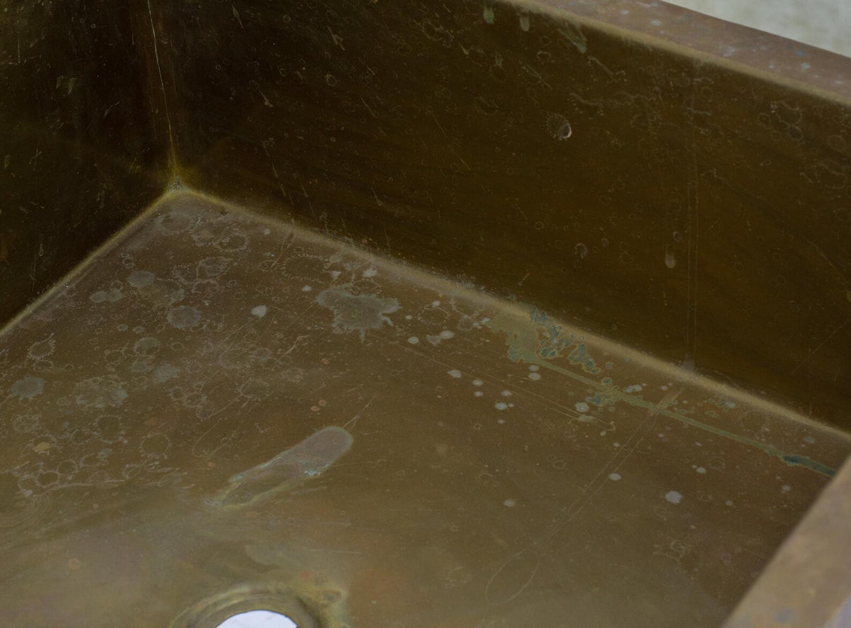 Antique Brass Kitchen Sink, Square Island Sink, Undermount Basin Sink, Outdoor Sink