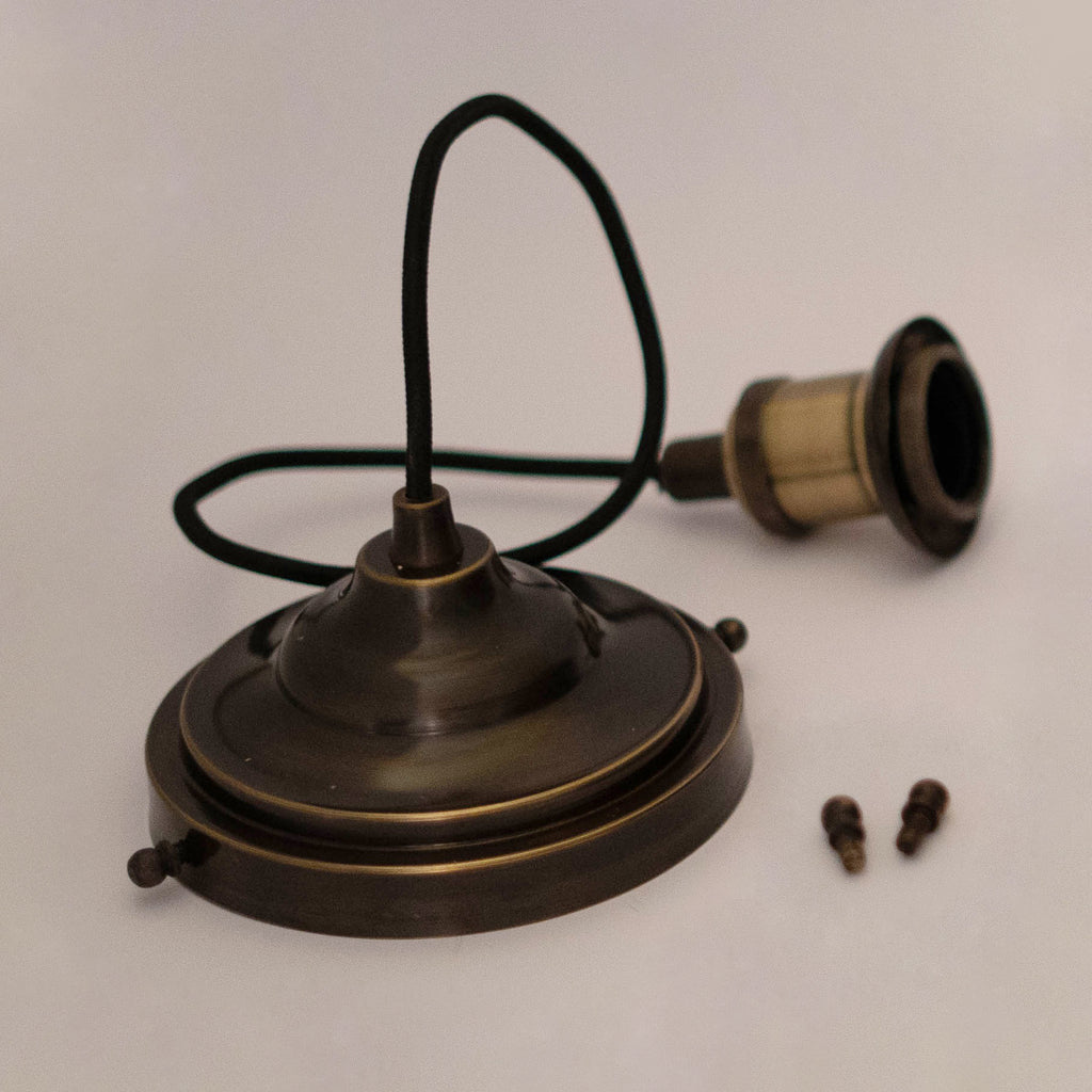 Antique Bronze Pendant Light, Bronze Dome Pendant, Antique Ceiling Lampshade