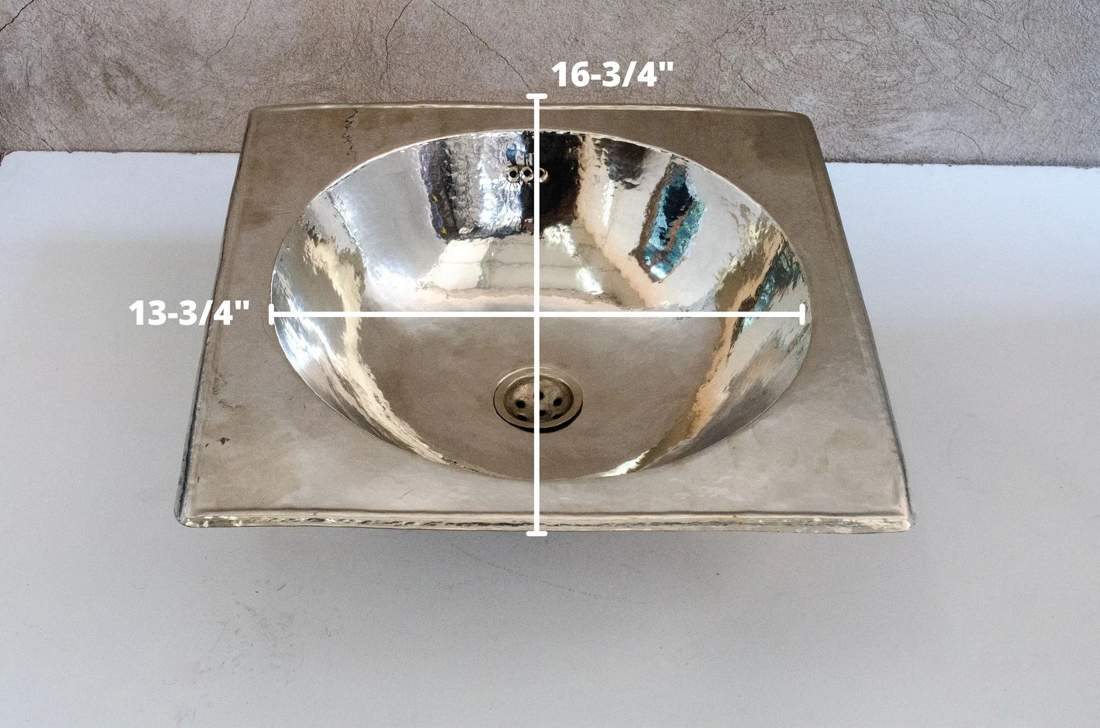 Antique German Silver Sink, Handcrafted Bathroom Drop-in Silver sink