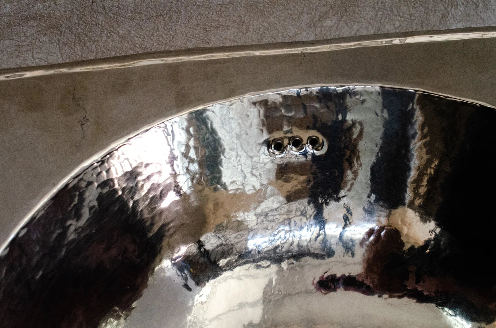 Antique German Silver Sink, Handcrafted Bathroom Drop-in Silver sink