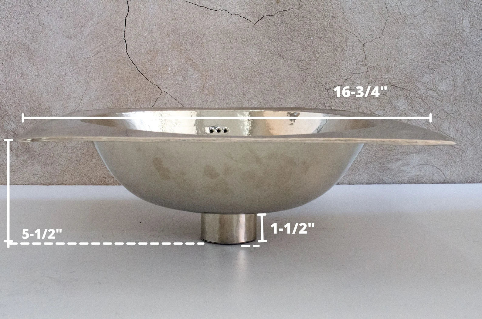 Antique German Silver Sink, Handcrafted Bathroom Drop-in Silver sink