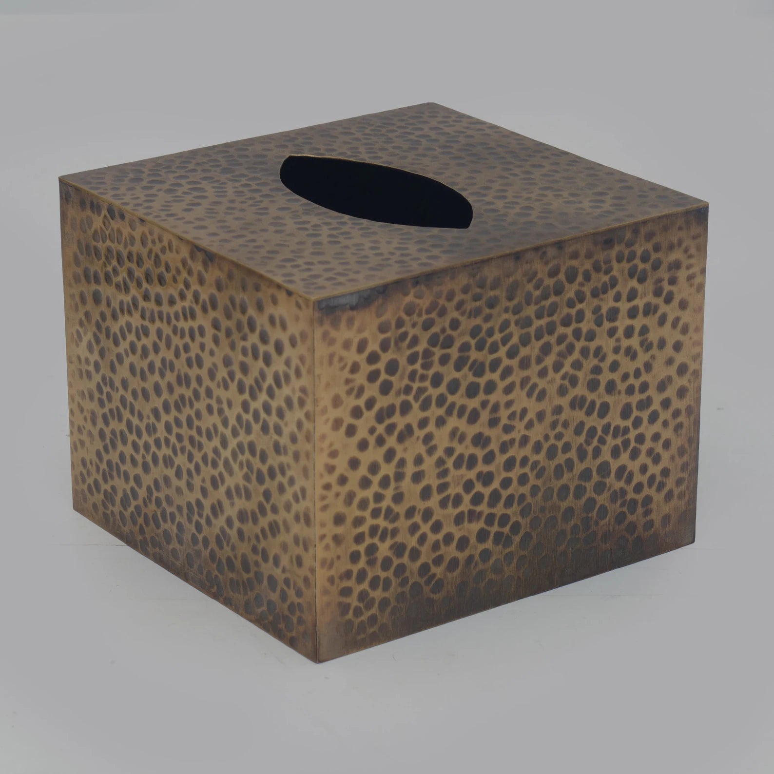 Antique Tissue Box Cover, Brass Tissue Dispenser, Bronze Tissue Cover