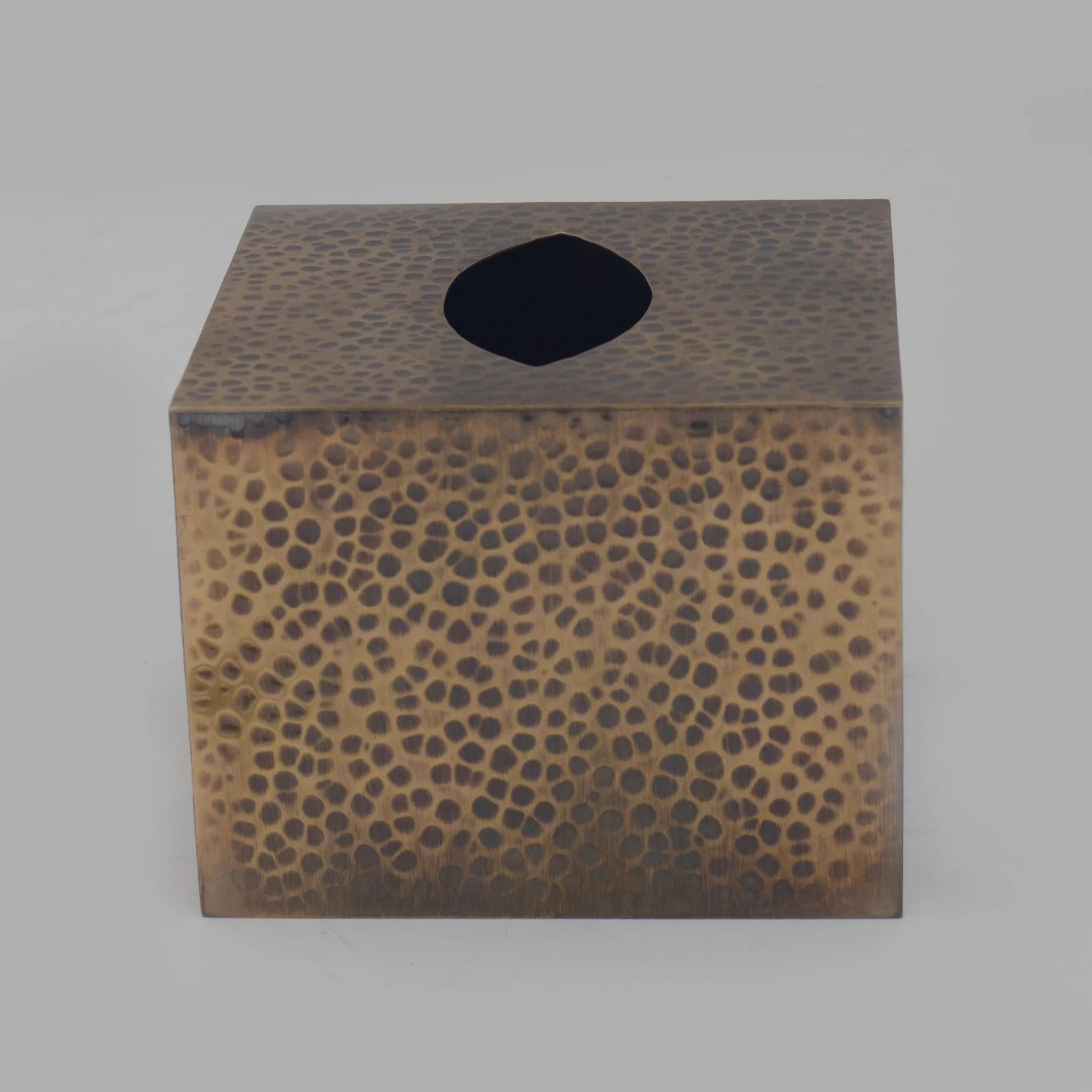 Antique Tissue Box Cover, Brass Tissue Dispenser, Bronze Tissue Cover