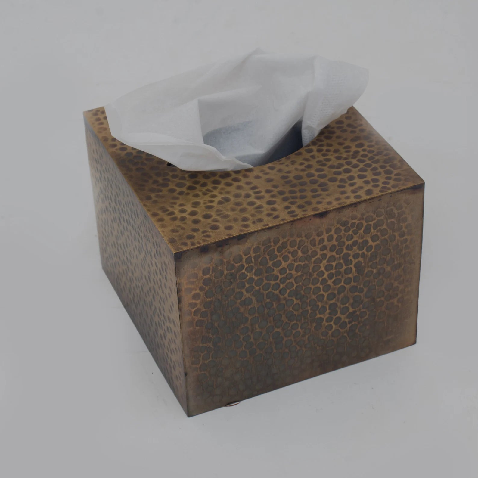 Antique Tissue Box Cover, Brass Tissue Dispenser, Bronze Tissue Cover