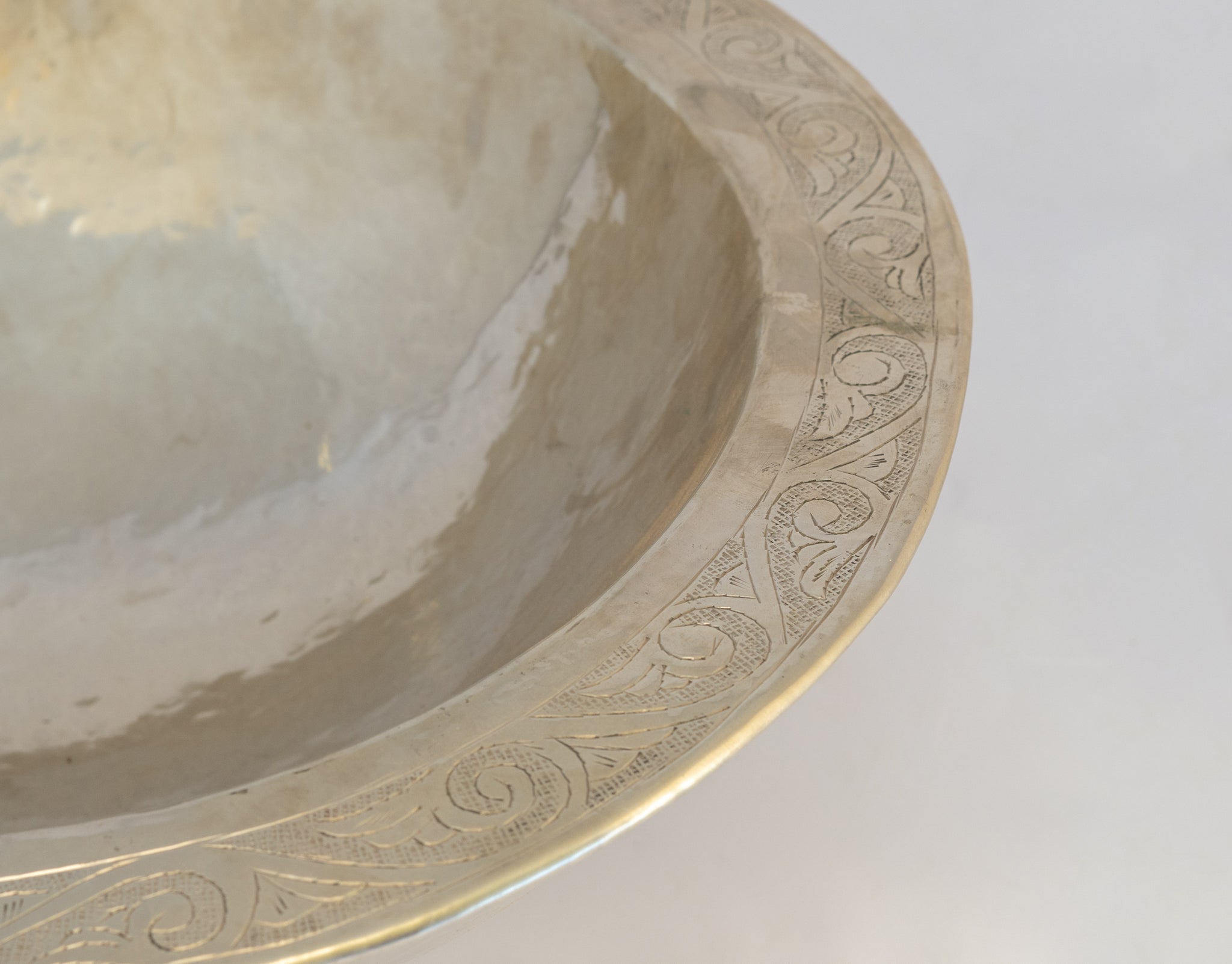 Lavabo ovalado de plata – Lavabo de sobremesa de plata alemana – Lavabo de encimera para tocador 