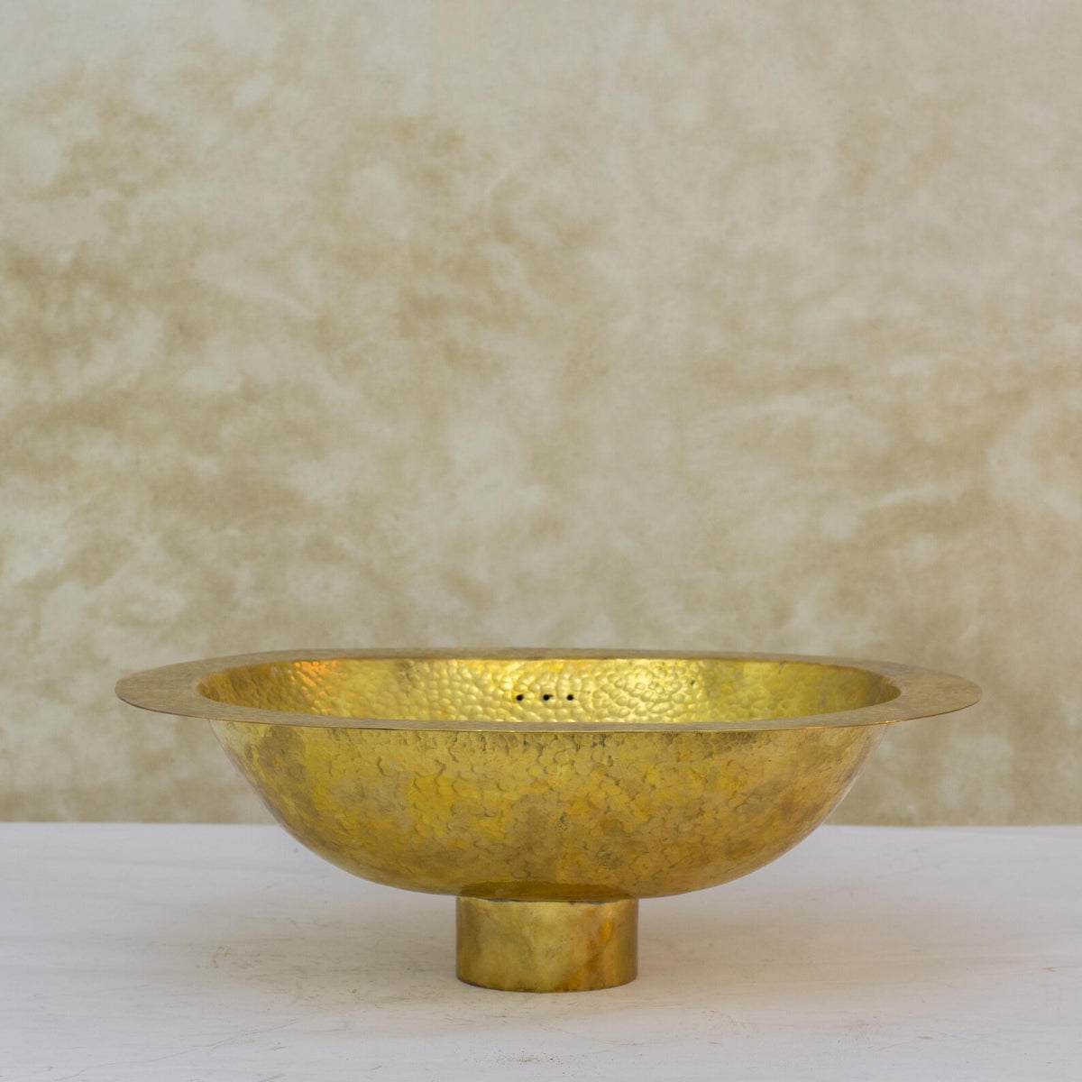 Hammered Drop-in Sink, Bathroom Oval Basin, Vanity Basin Sink, Brass Oval Sink