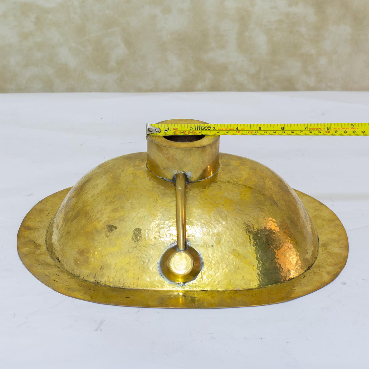 Hammered Drop-in Sink, Bathroom Oval Basin, Vanity Basin Sink, Brass Oval Sink