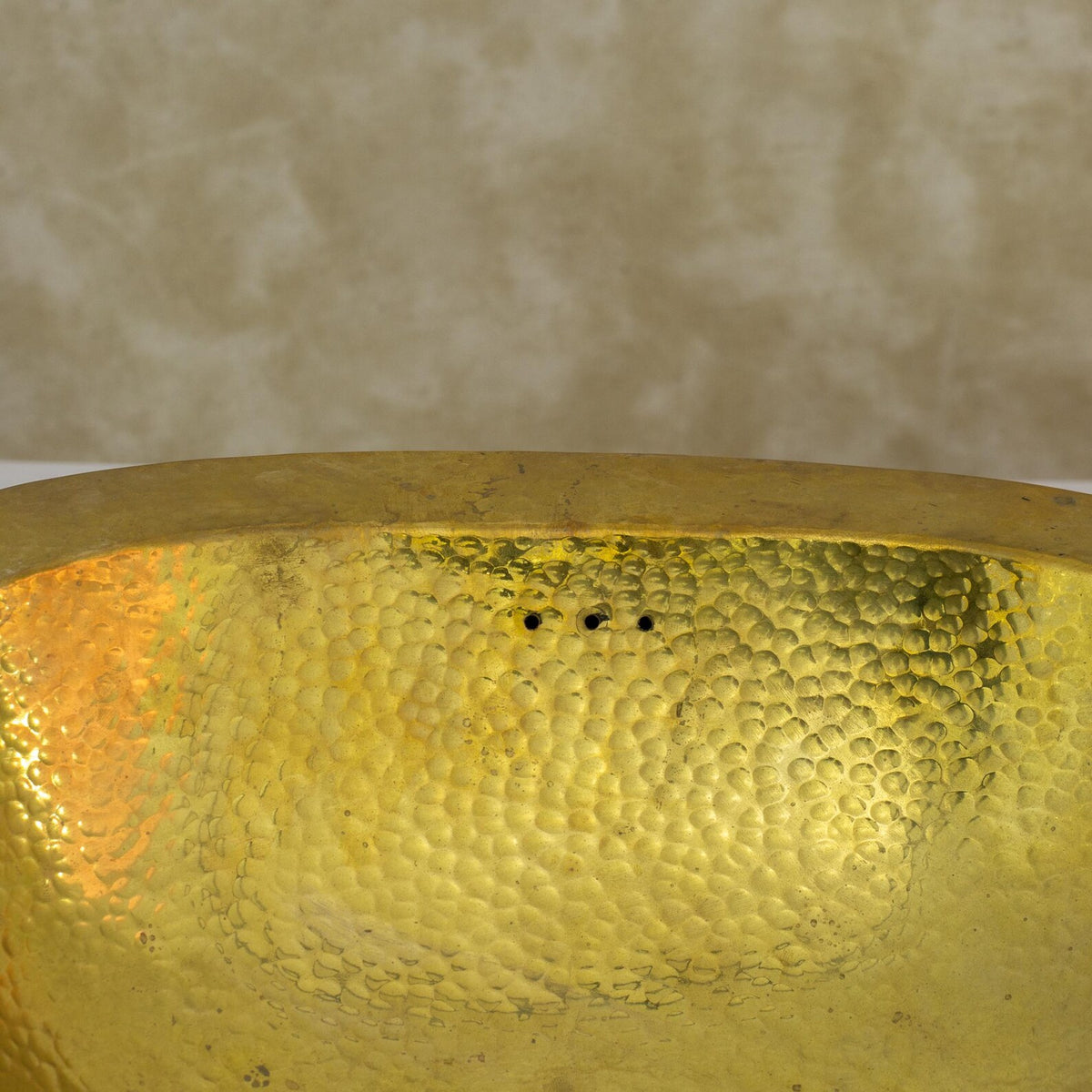 Hammered Drop-in Sink, Bathroom Oval Basin, Vanity Basin Sink, Brass Oval Sink