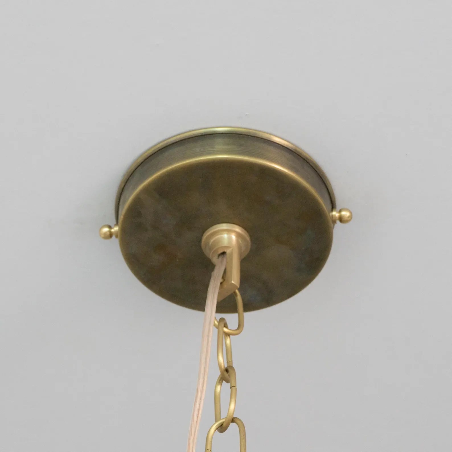 Blue Patina Dome Pendant Light, Vintage Kitchen Island Ceiling Fixture