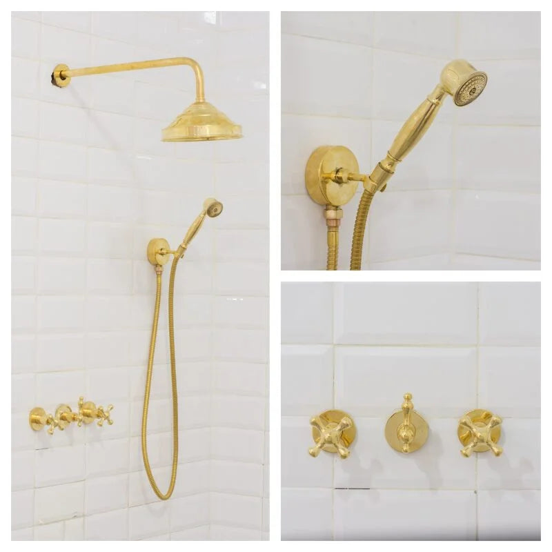 Brass Shower Fixtures – Dual Shower Head