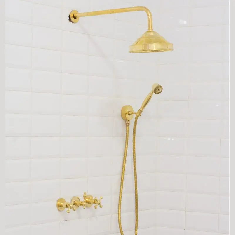 Brass Shower Fixtures – Dual Shower Head