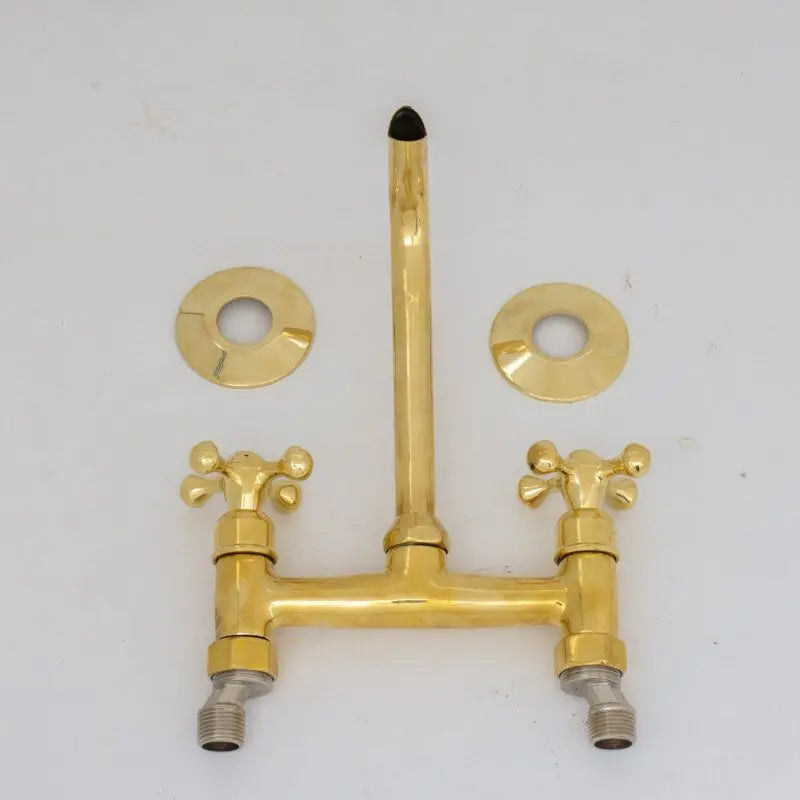 Brass Wall Mount Faucet – Antique Brass Bathroom Faucet