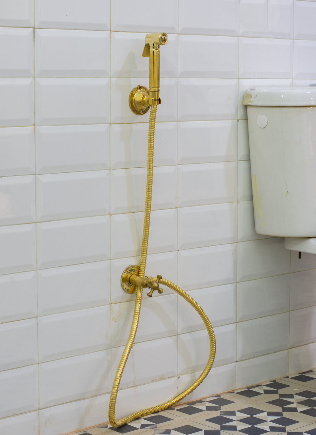 Brass Handheld Bidet Sprayer, Bathroom Bidet Hose Set, Toilet Spray Nozzle, Wall Mount Bidet
