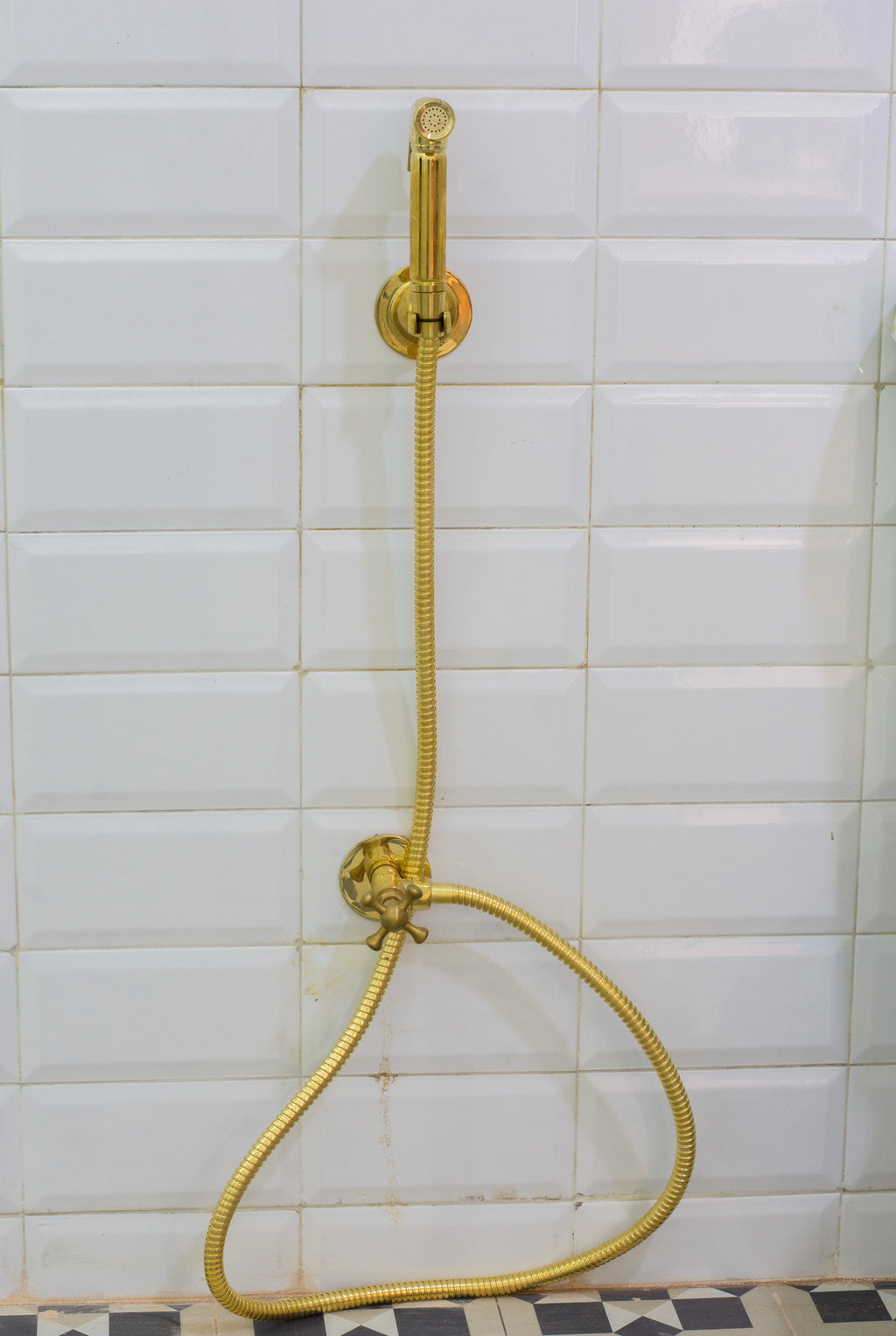 Brass Handheld Bidet Sprayer, Bathroom Bidet Hose Set, Toilet Spray Nozzle, Wall Mount Bidet