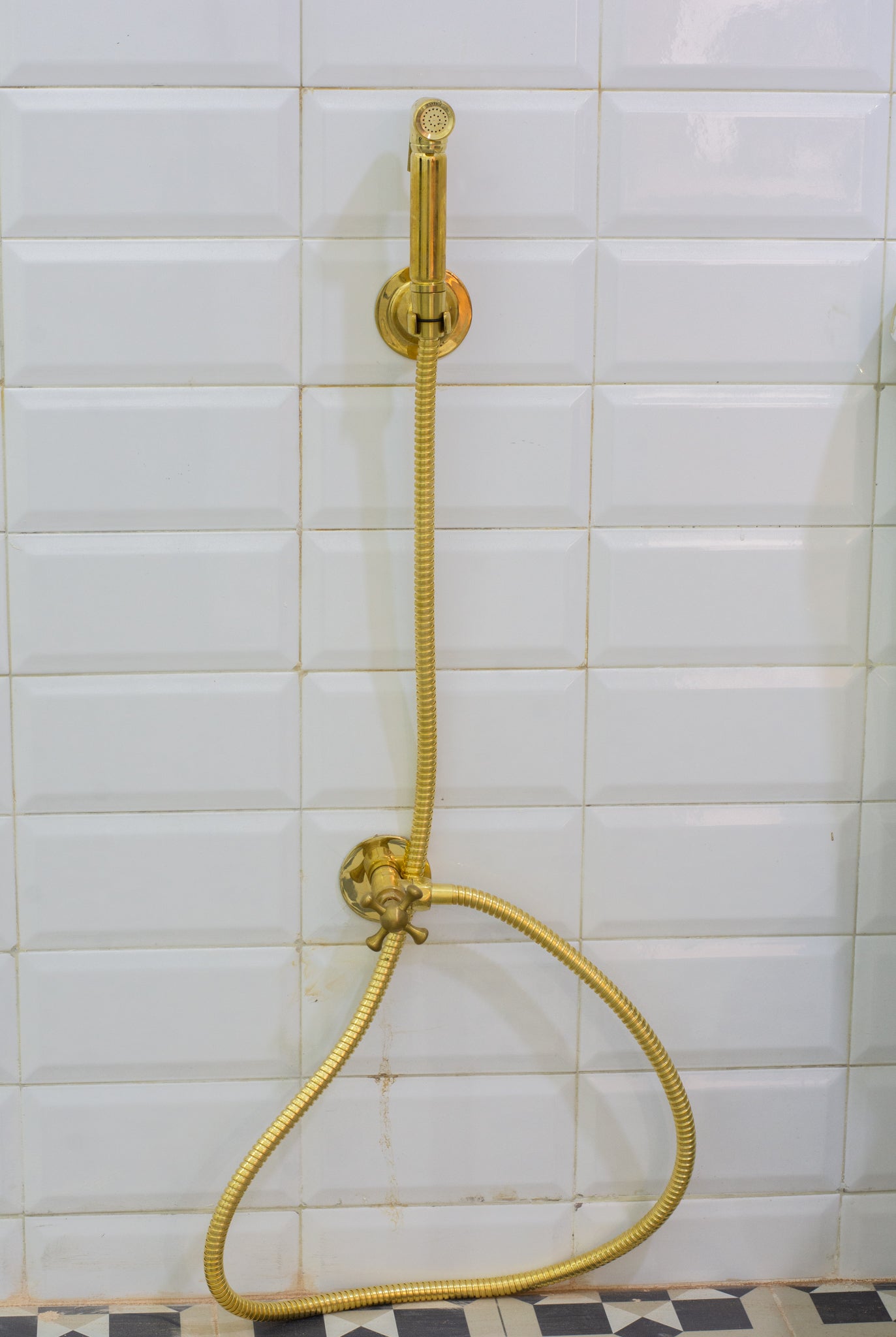 Brass Handheld Bidet Sprayer, Bathroom Bidet Hose Set, Toilet Spray Nozzle, Wall Mount Bidet