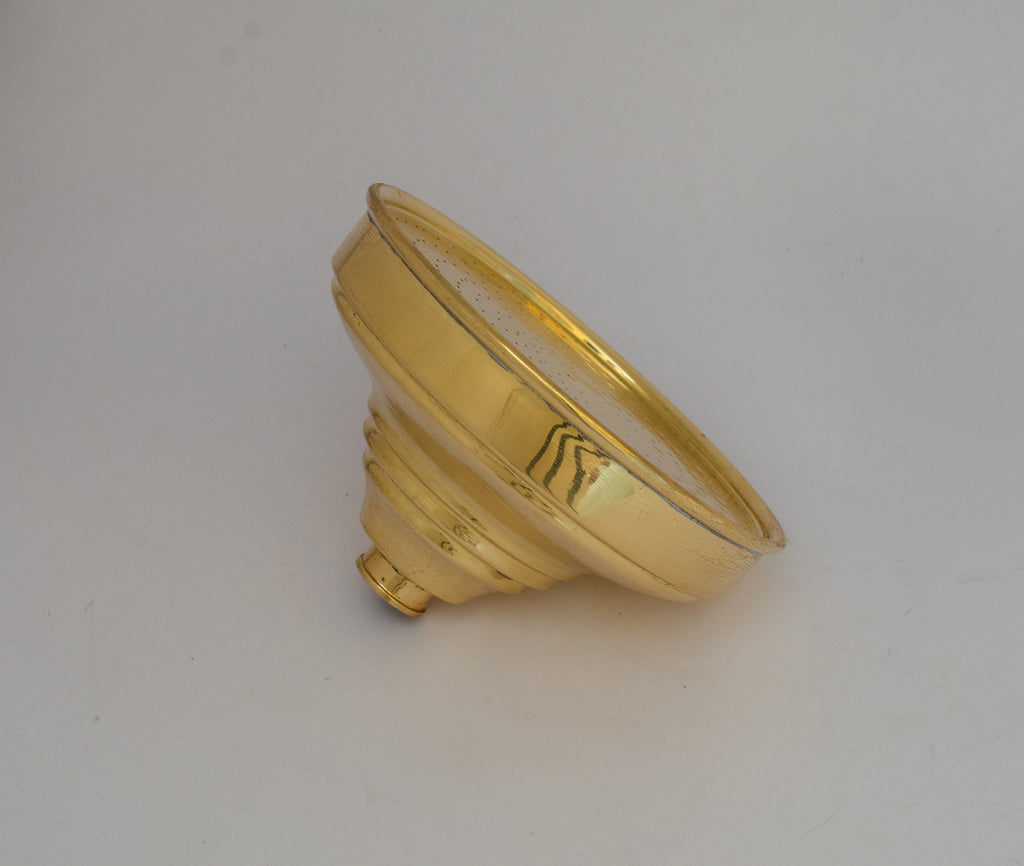 Unlacquered Solid Brass Rain Shower Head, Moroccan Handcrafted Vintage Showerhead, Works Outdoor