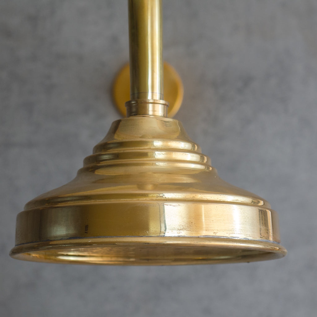 Unlacquered Solid Brass Rain Shower Head, Moroccan Handcrafted Vintage Showerhead, Works Outdoor