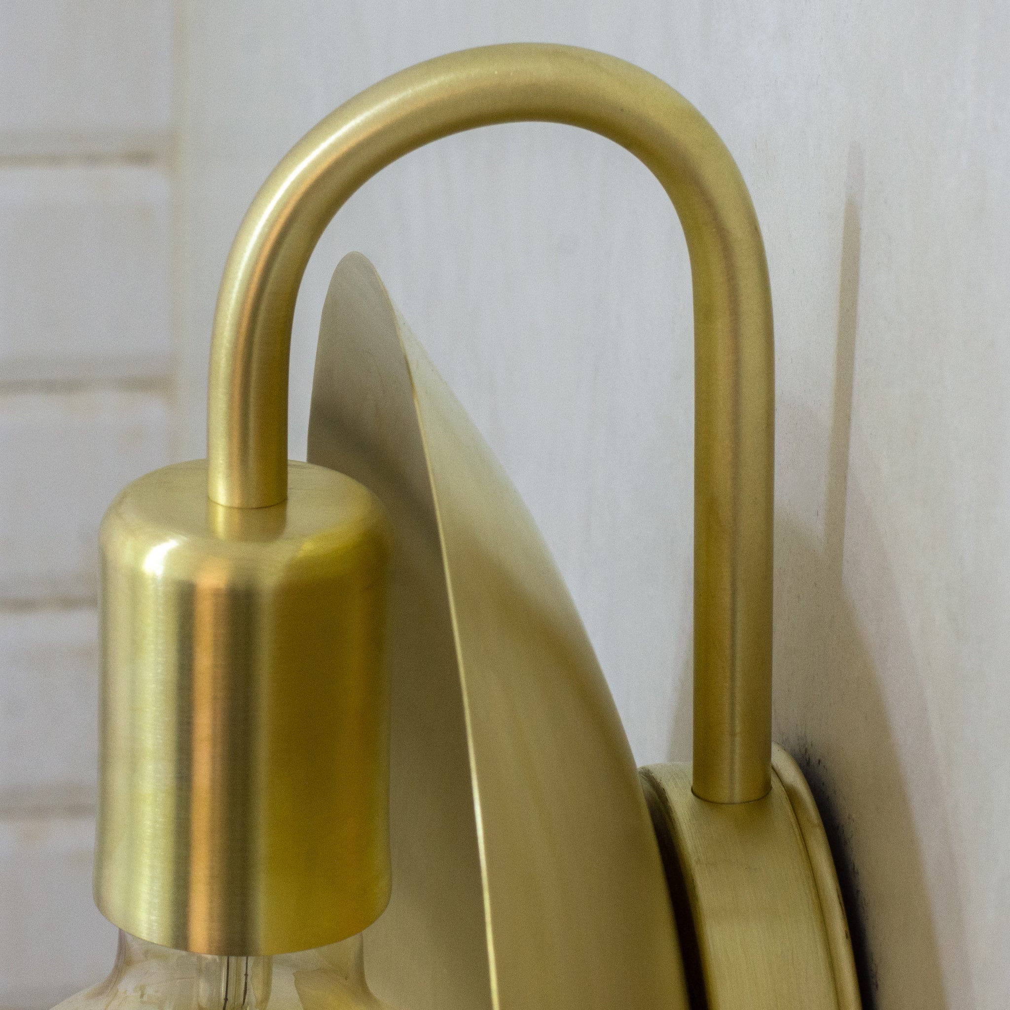 Brass Wall Light Fixture, Brushed Sconce Light, Wall Lamp, Indoor Light, Wall Dish Sconce Brass