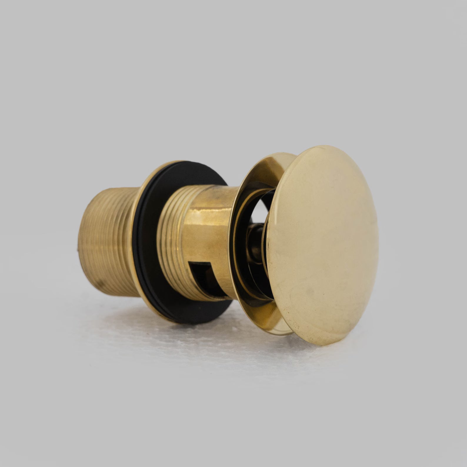 Unlacquered Brass Bathroom Sink Drain Stopper With Overflow