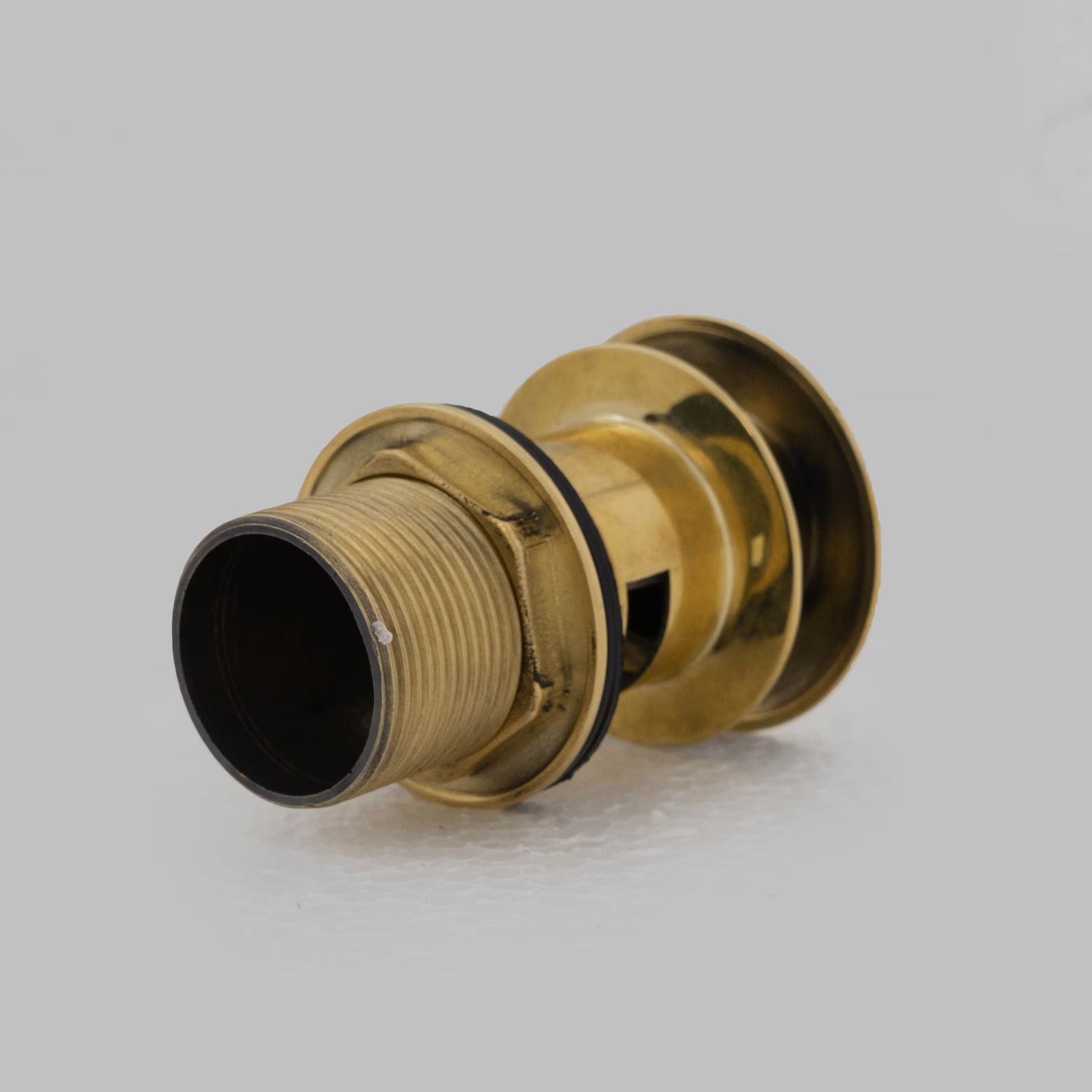 Unlacquered Brass Bathroom Sink Drain Stopper With Overflow