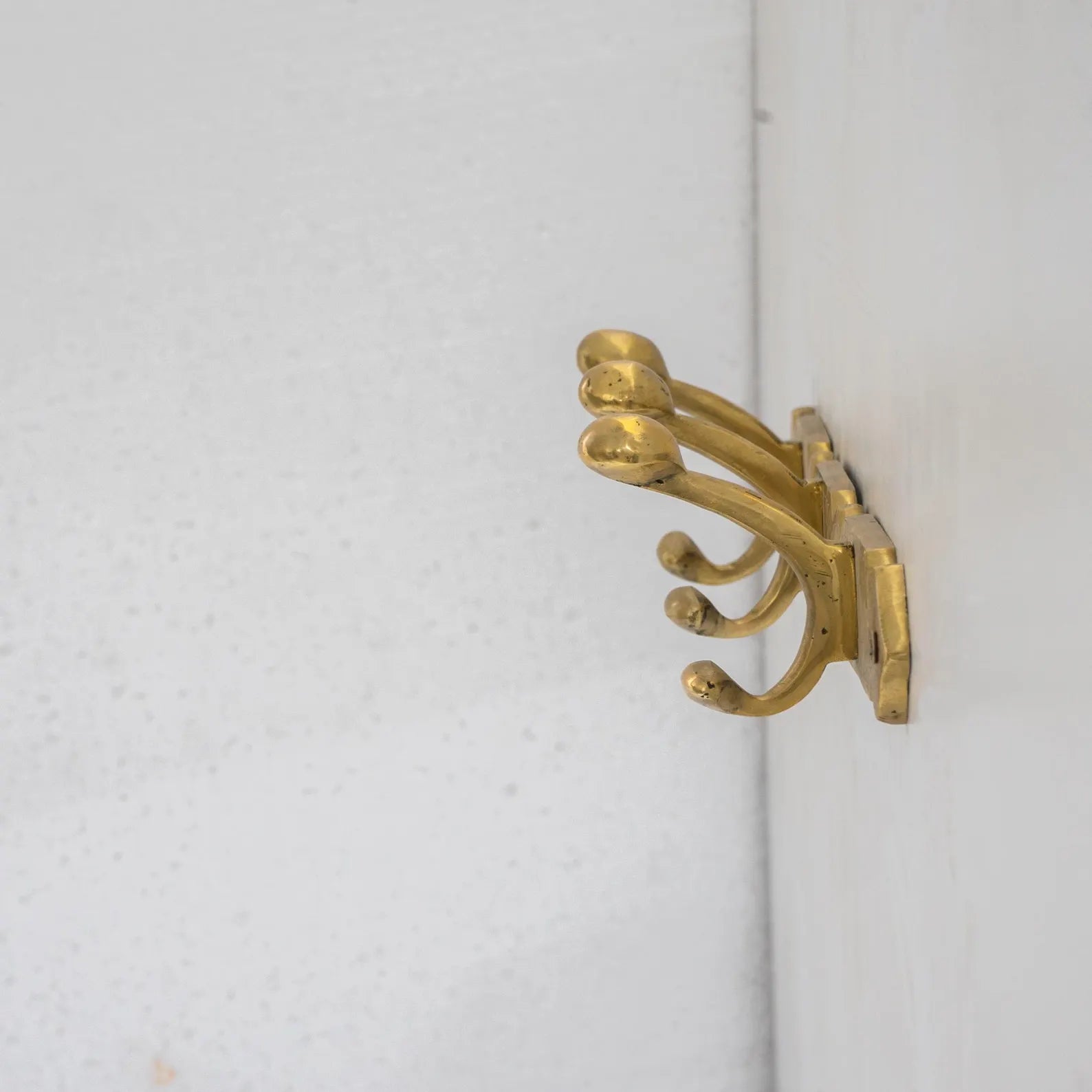 Solid Brass Clothes Hooks Holder, Handcrafted Wall Hooks Rack