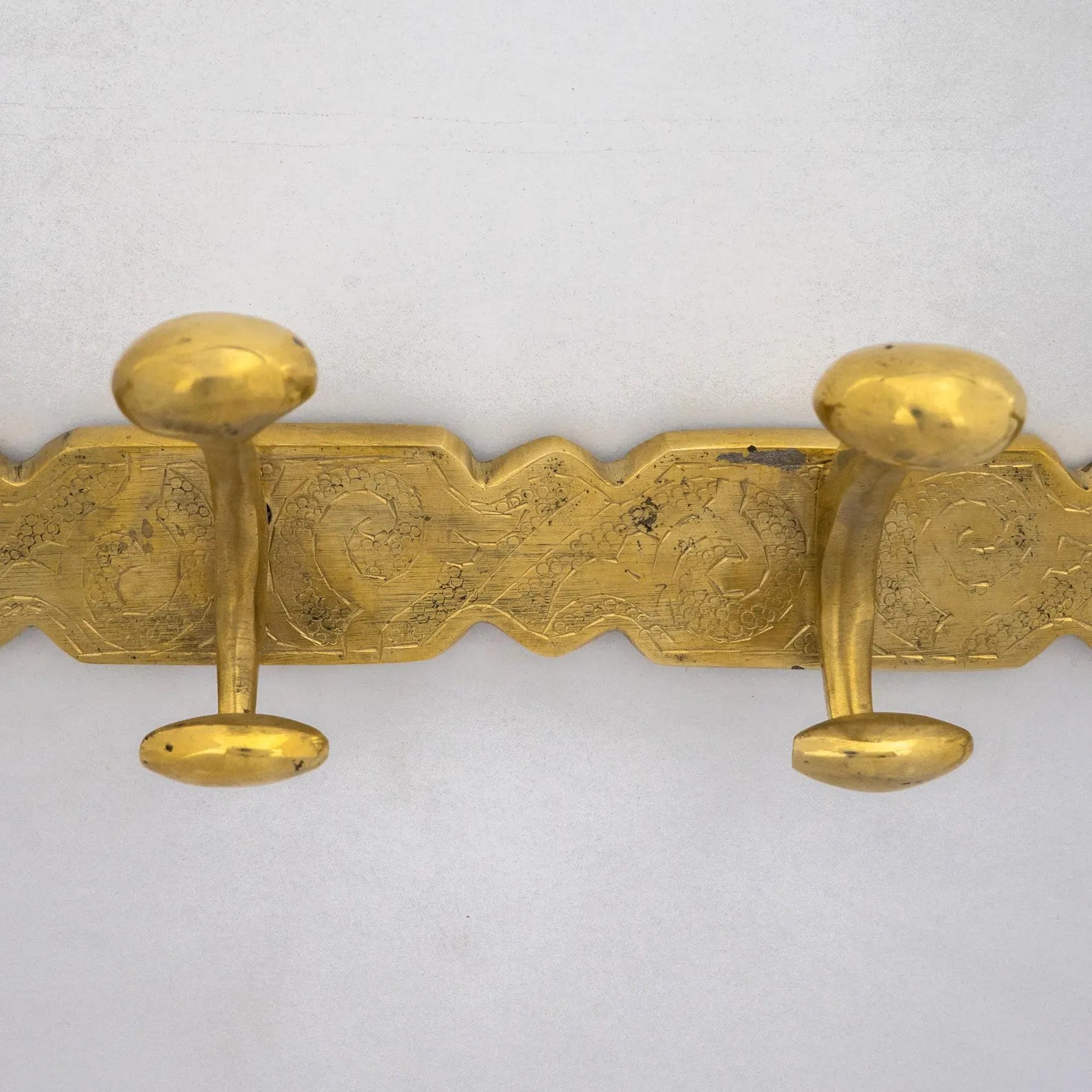 Solid Brass Clothes Hooks Holder, Handcrafted Wall Hooks Rack