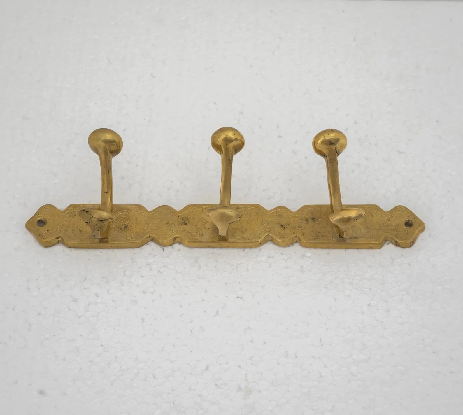 Solid Brass Clothes Hooks Holder, Handcrafted Wall Hooks Rack