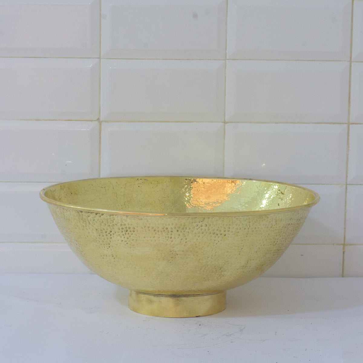 Hammered Vessel Sink Oval, Bathroom Oval Washbasin, Brass Vessel Sink, Brass Oval Sink, Brass Basin Sink