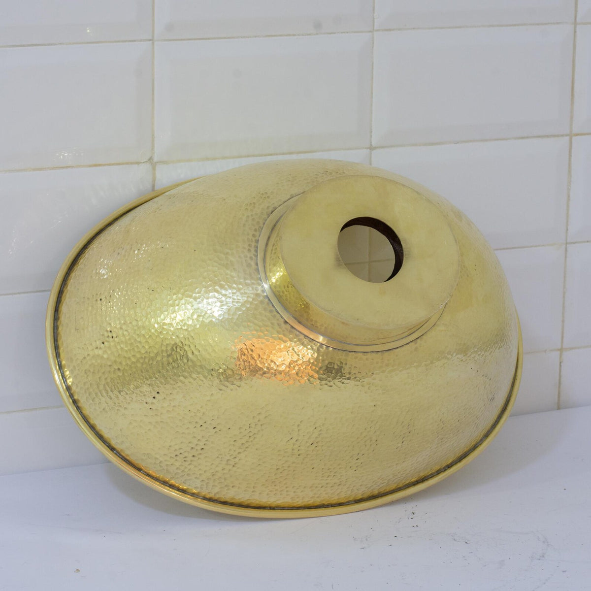 Hammered Vessel Sink Oval, Bathroom Oval Washbasin, Brass Vessel Sink, Brass Oval Sink, Brass Basin Sink