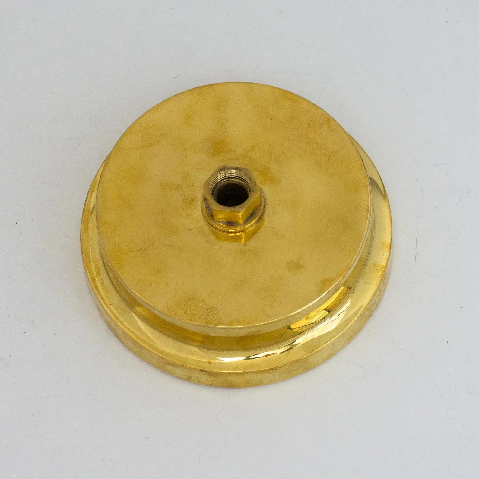 Unlacquered Brass Rain Showerhead, Handcrafted Showerhead, Outdoor Headshower