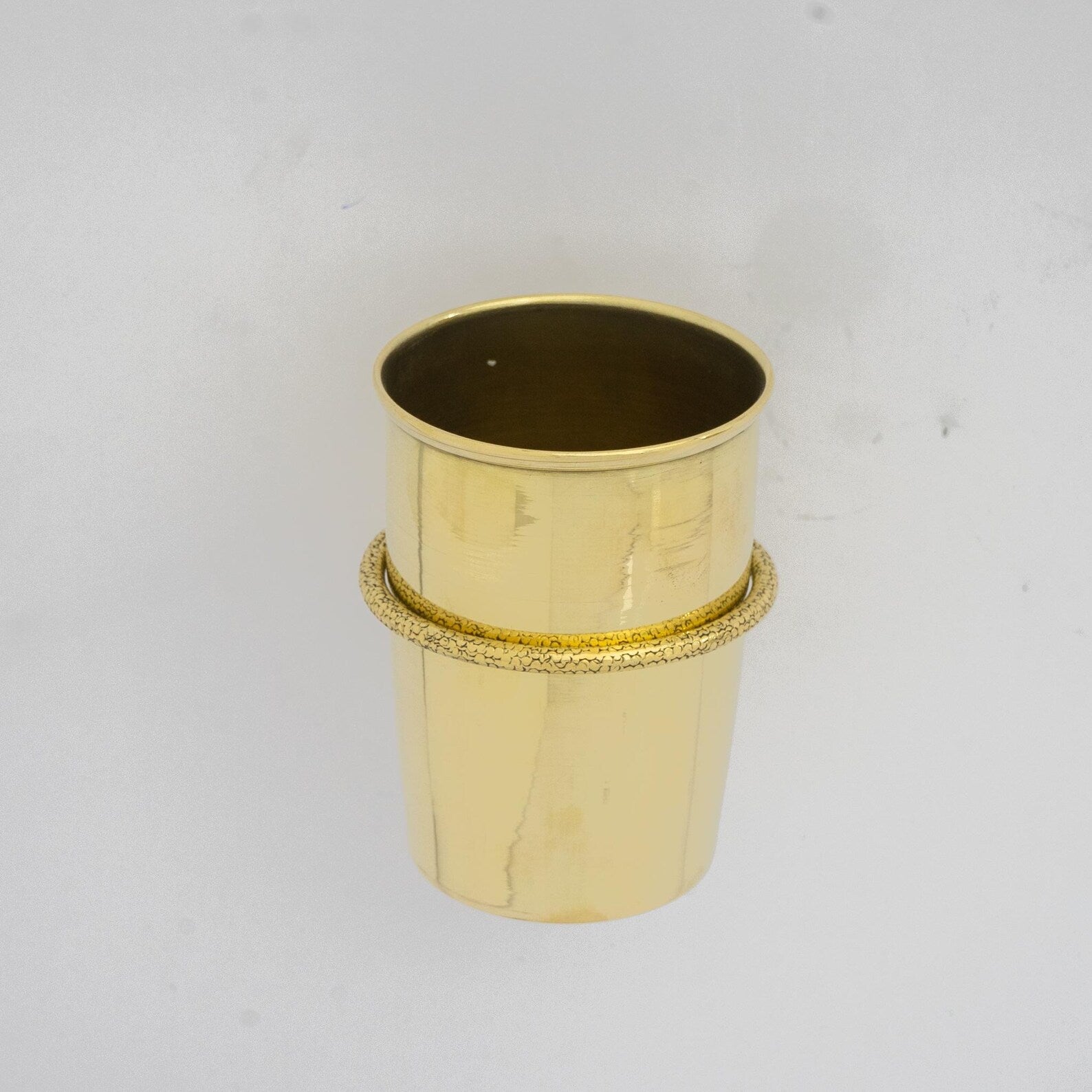 Unlacquered Brass Toothbrush Cup Holder, Wall Mount Toothbrush Organizer