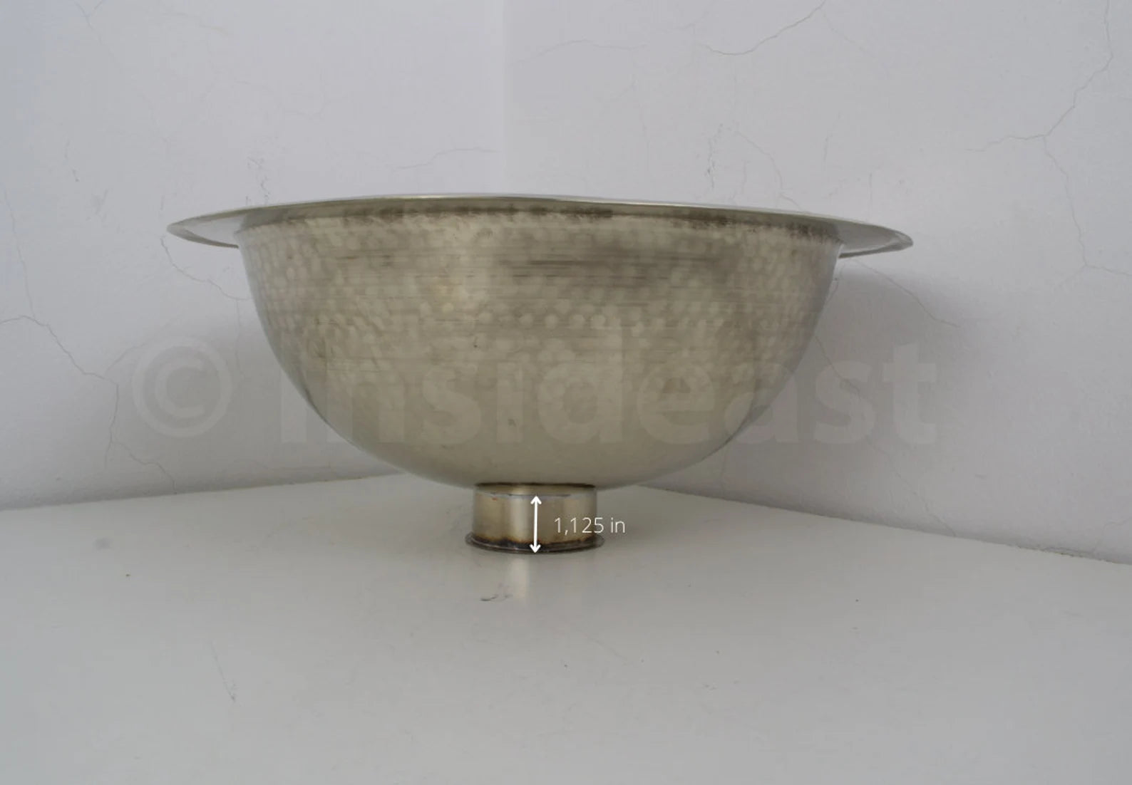 Handcrafted Solid German Silver Sink, Drop In Customizable German Silver Sink (14,5”)