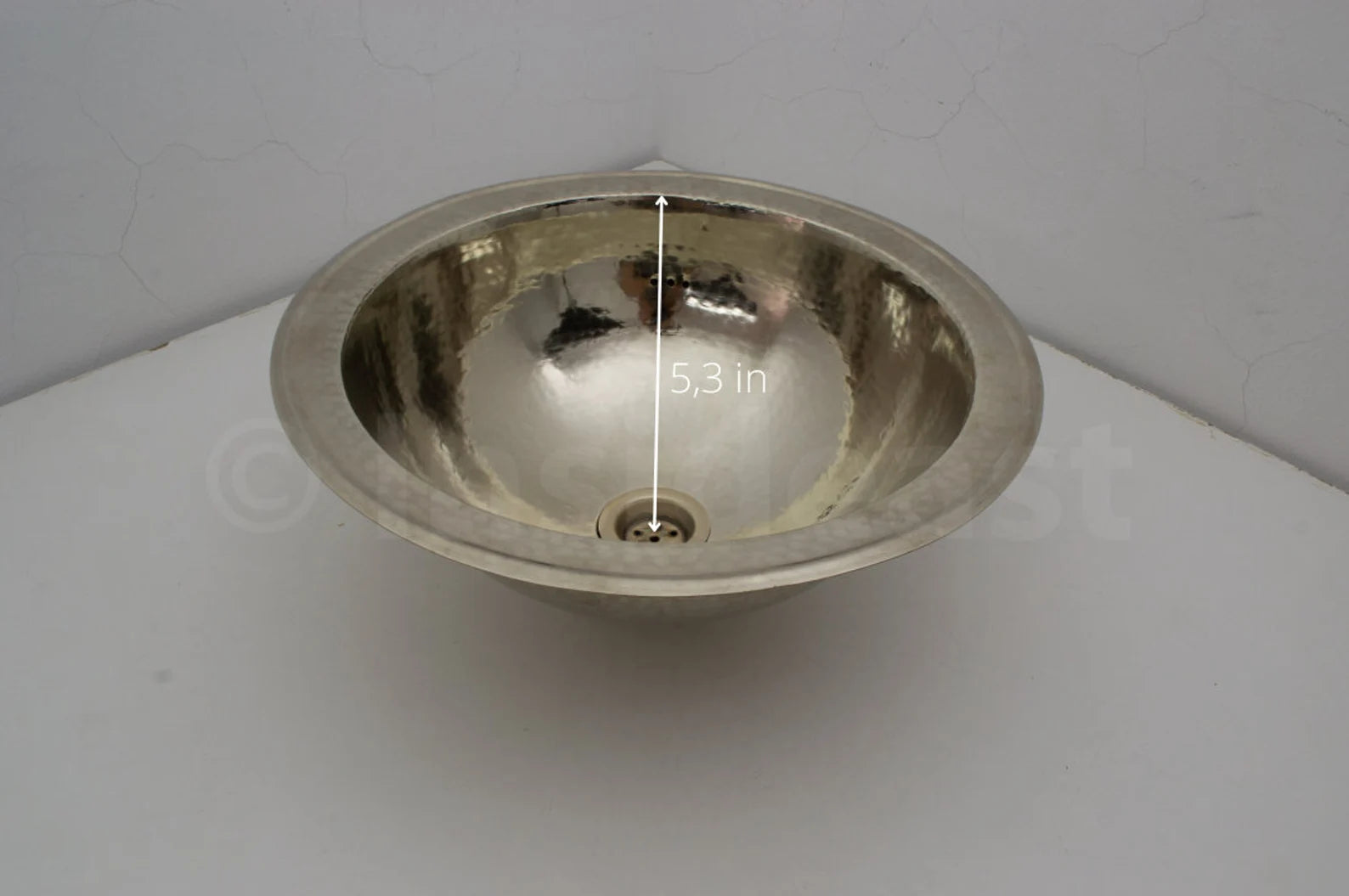 Handcrafted Solid German Silver Sink, Drop In Customizable German Silver Sink (14,5”)