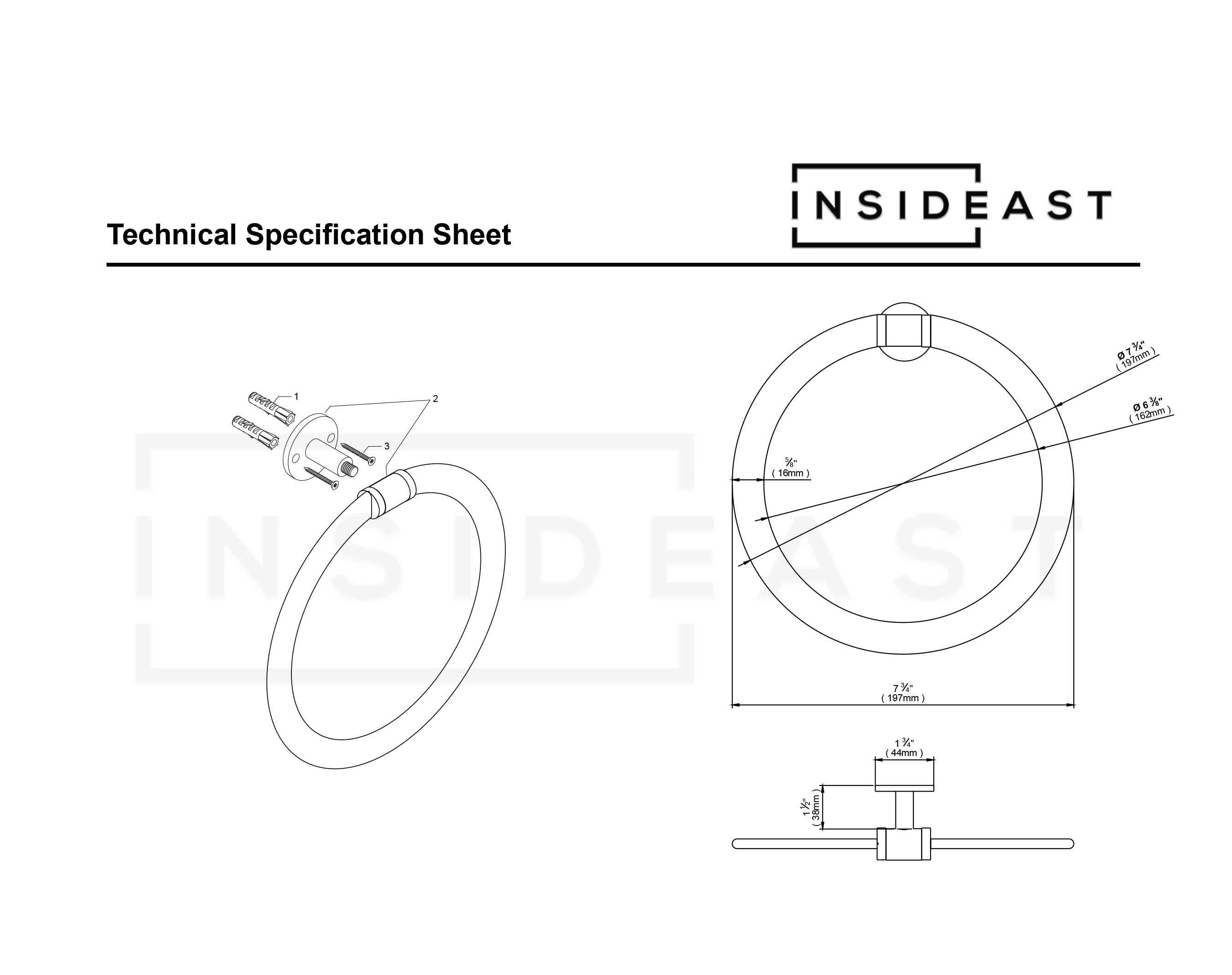 Brass Towel Ring – Bathroom Towel Holder