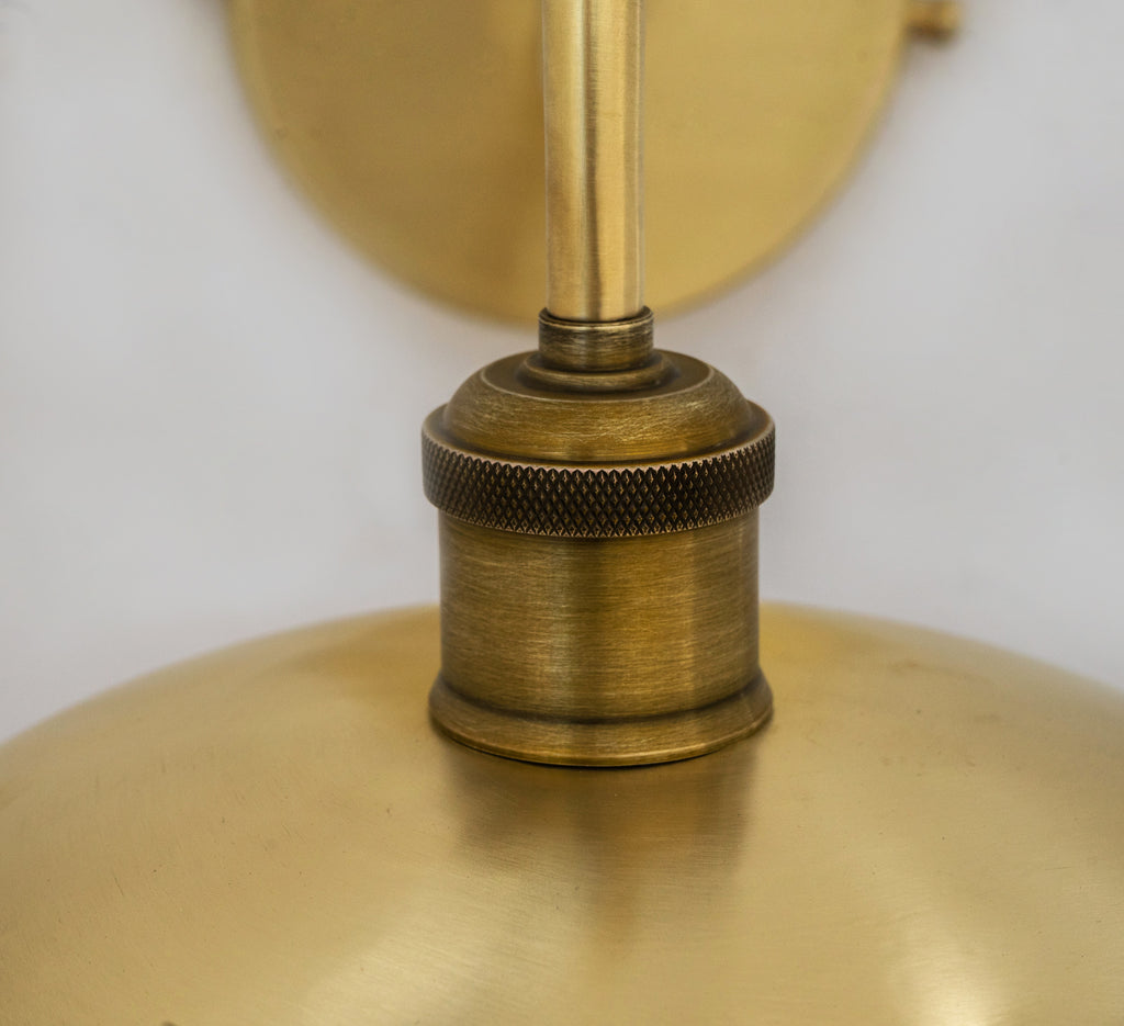 Brushed Brass Wall Sconce Light, Solid Brass Wall Lamp, Wall Lighting Fixture