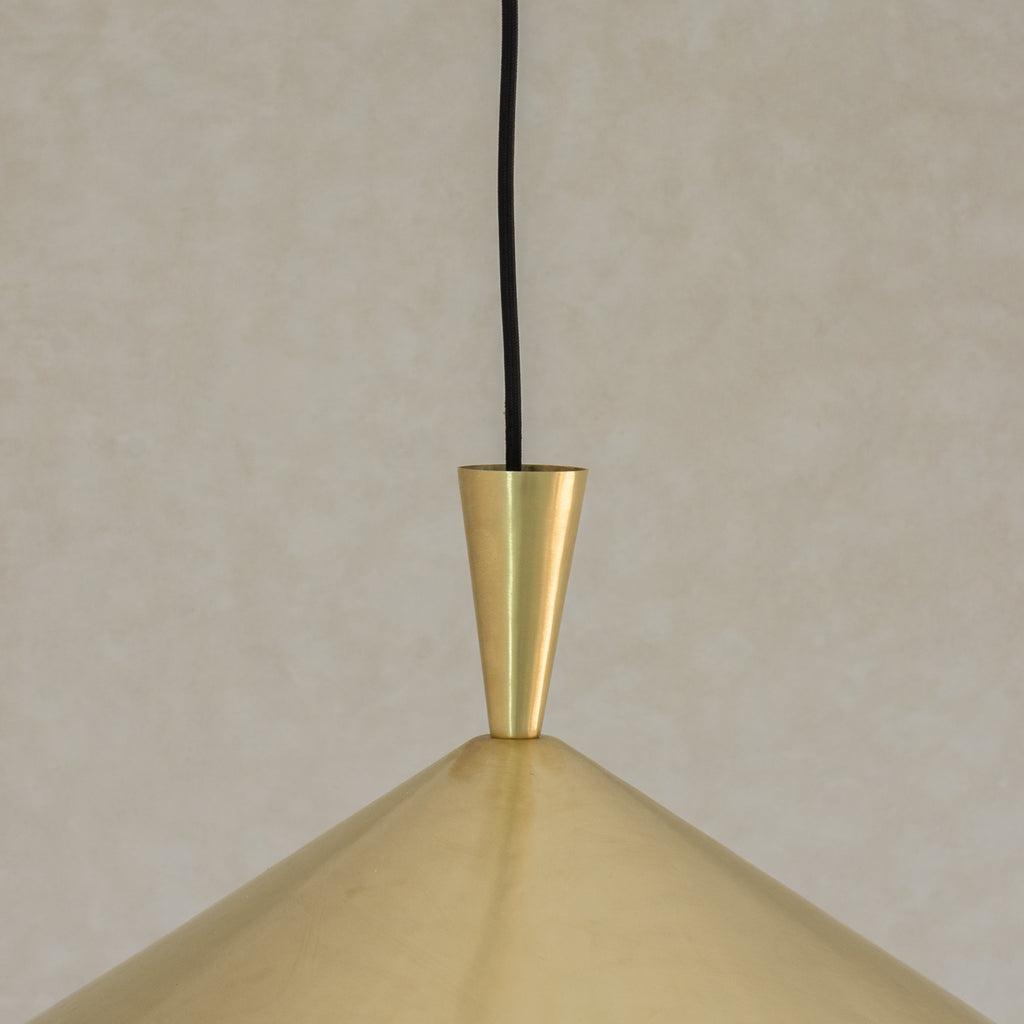 Brass Cone Pendant Light, Kitchen Island Ceiling Light Fixture, Modern Hanging Shade For Kitchen & Living Room, Cone Shade Light