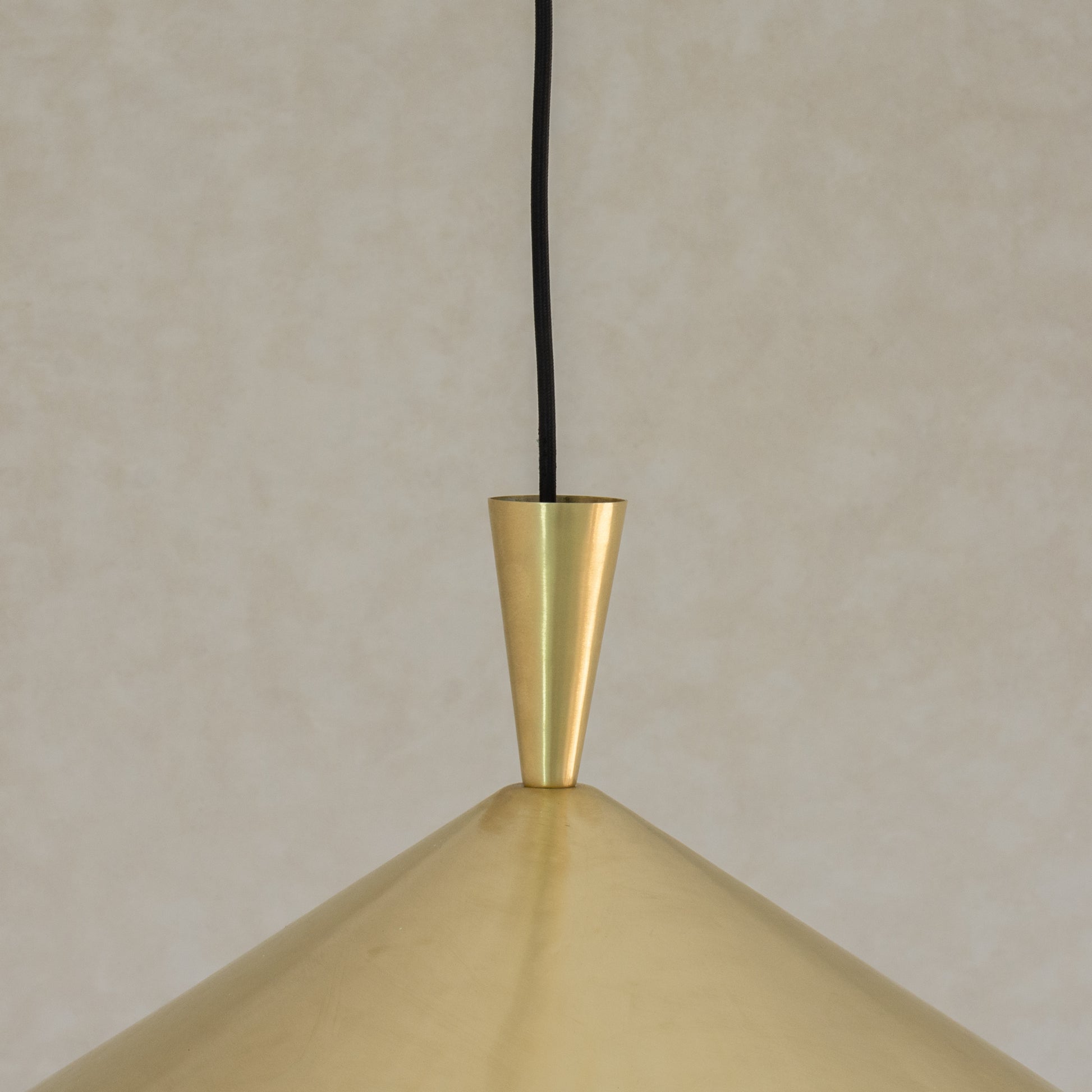 Brass Cone Pendant Light, Kitchen Island Ceiling Light Fixture, Modern Hanging Shade For Kitchen & Living Room, Cone Shade Light