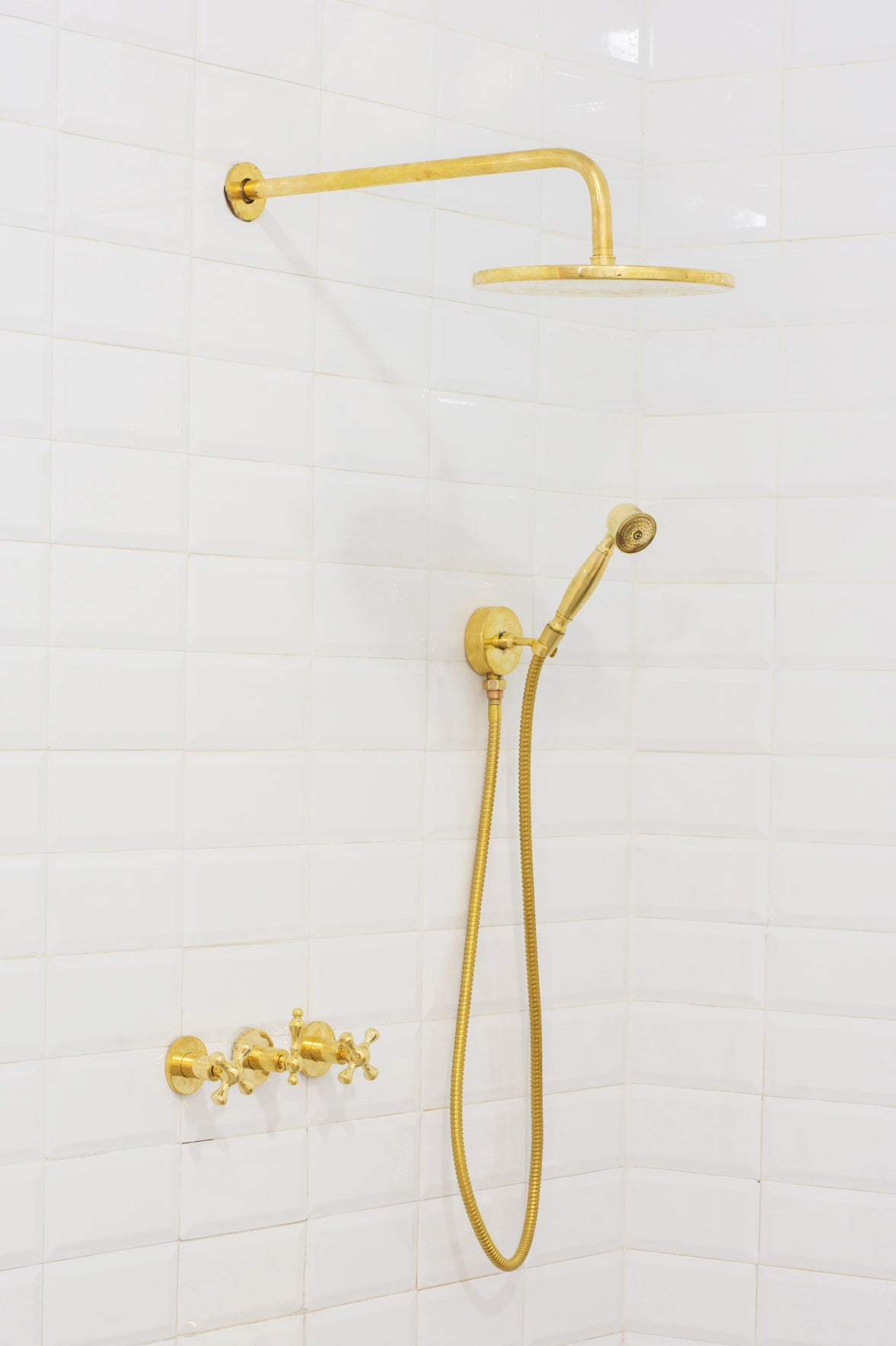 Brass Shower Fixtures – Dual Shower Head
