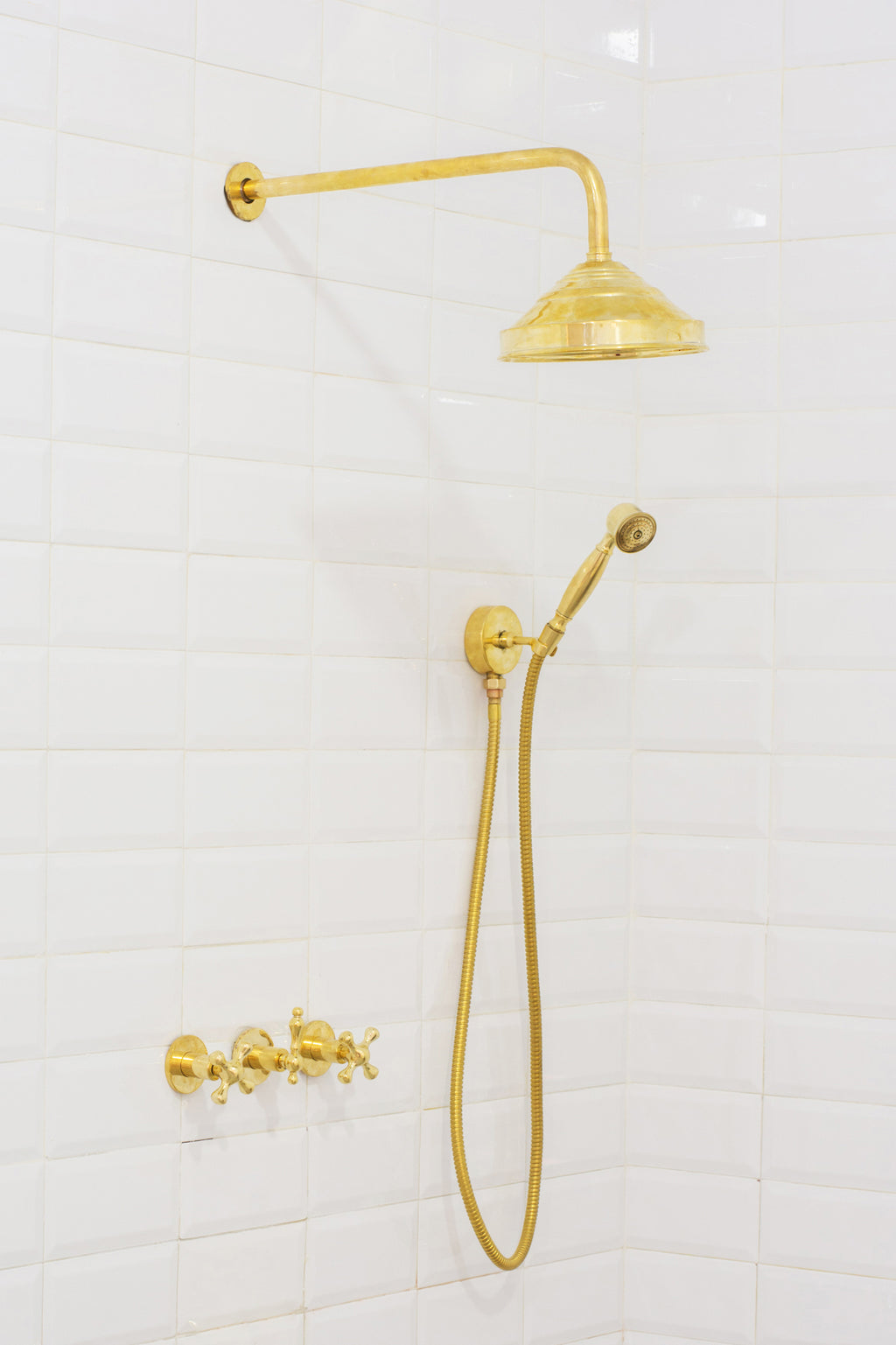 Brass Shower Fixtures – Dual Shower Head
