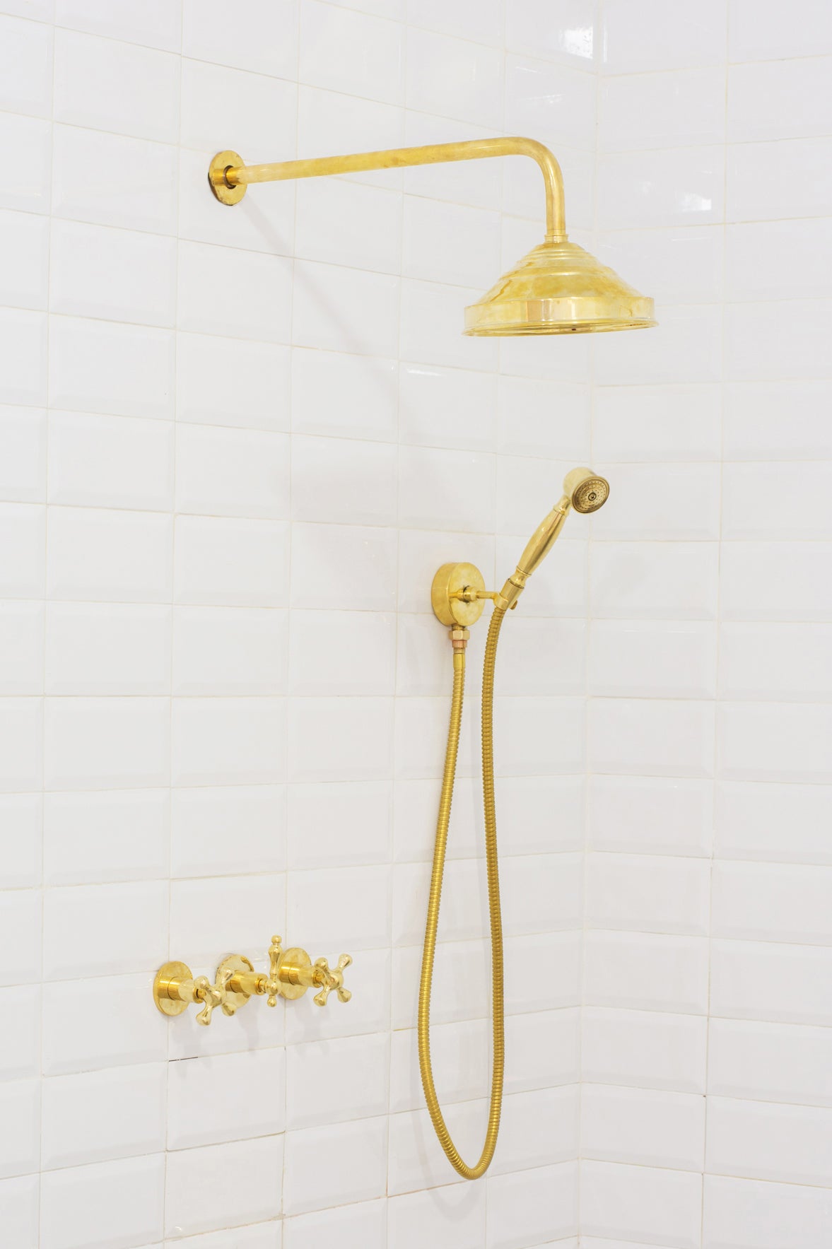 Brass Shower Fixtures – Dual Shower Head